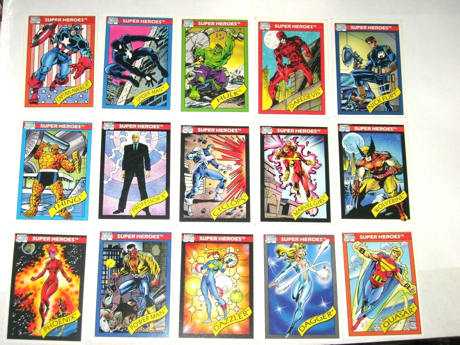 1990 MARVEL UNIVERSE SERIES 1 COMPLETE 162 CARD SET NM STAN LEE ROOKIE SPIDERMAN