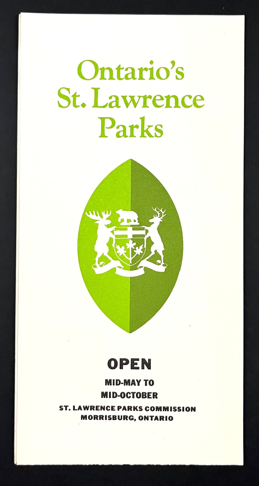 1972 Ontario Canada St Lawrence Parks Map Visitor Guide Vintage Travel Brochure