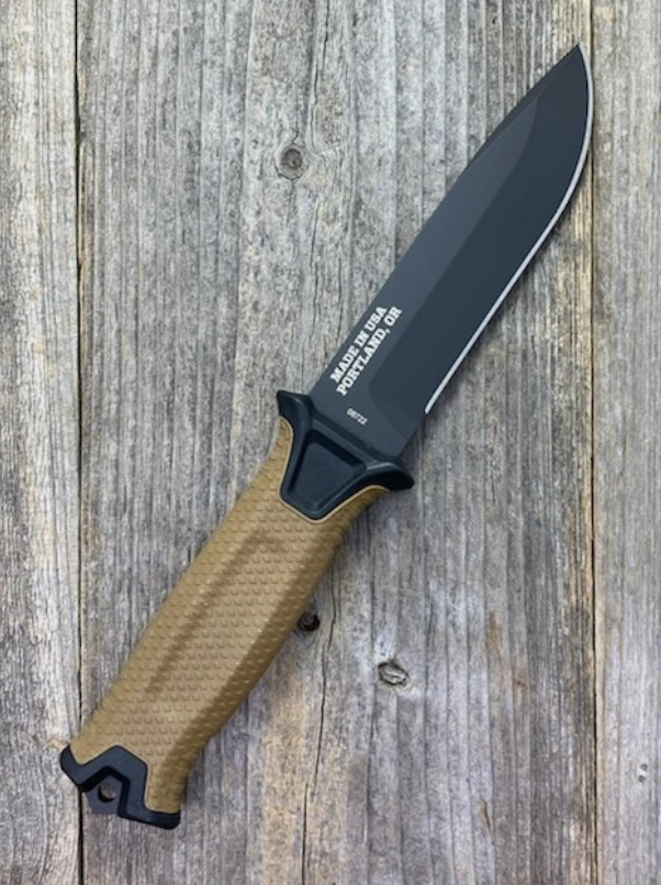 Gerber StrongArm Fixed Blade Tactical Survival Knife Coyote Brown Plain Edge