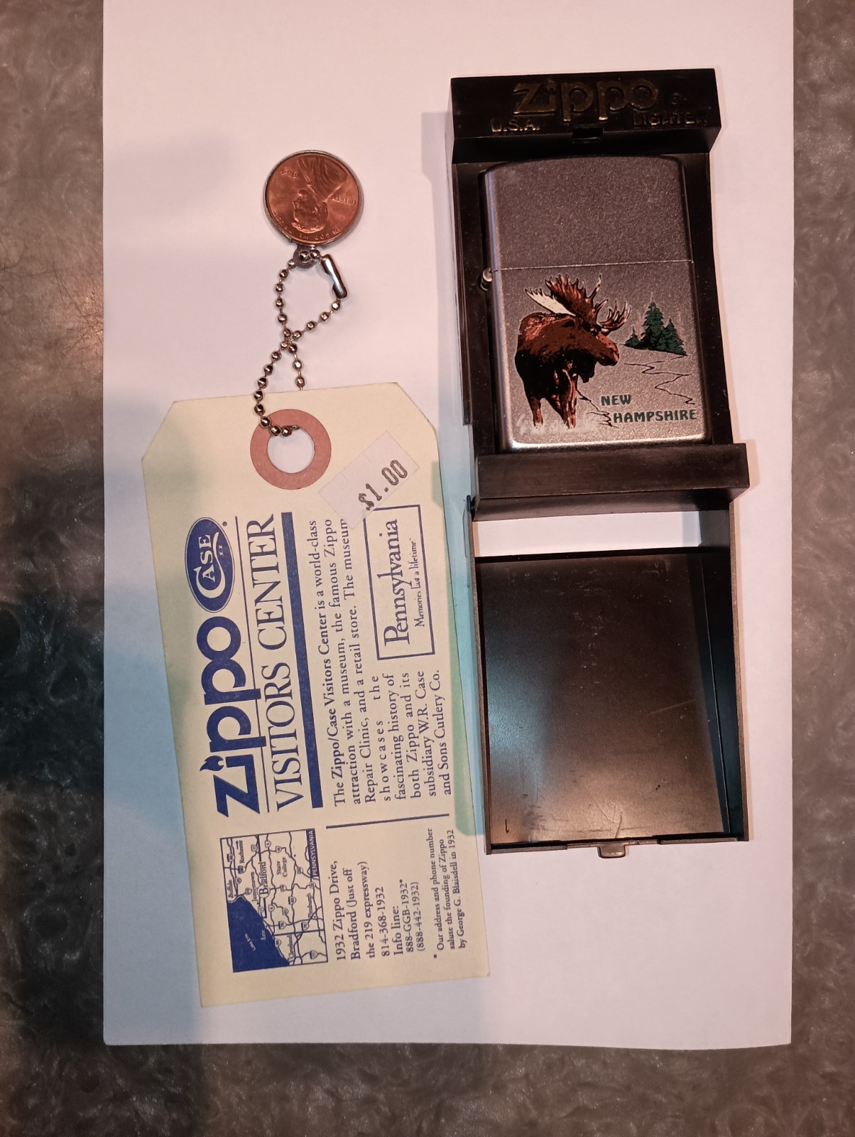Zippo Lighter New In Box Moose Landscape Design – BRAND NEW and VINTAGE – RARE!
