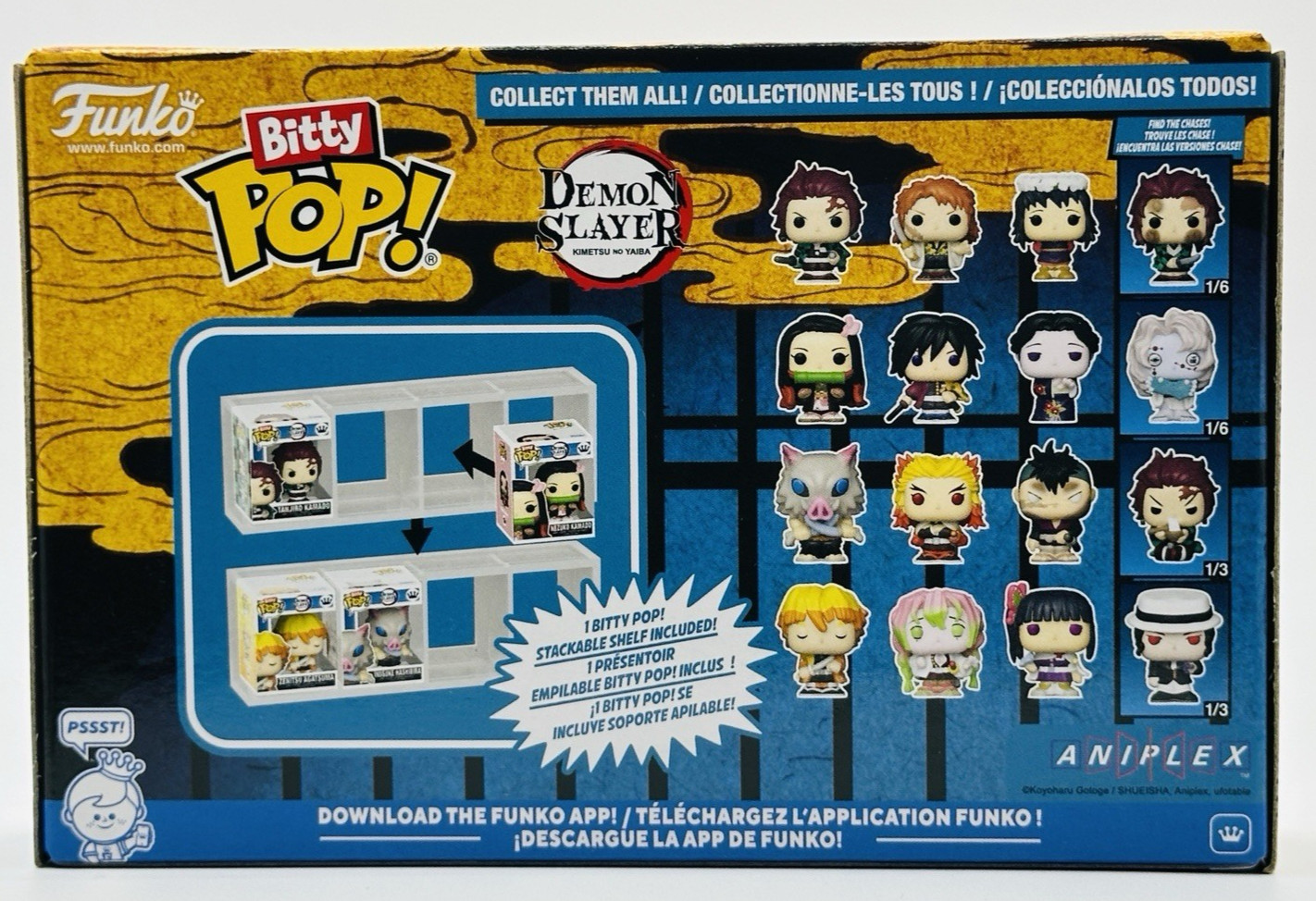 Funko Bitty Pop! Demon Slayer – Full Set of 4, 4 Packs Includes all 4 CHASES