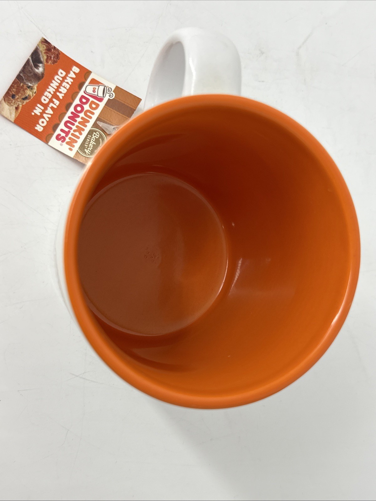 2013 Dunkin Donuts Ground Coffee Bakery Series Barista White & Orange Mug NWT