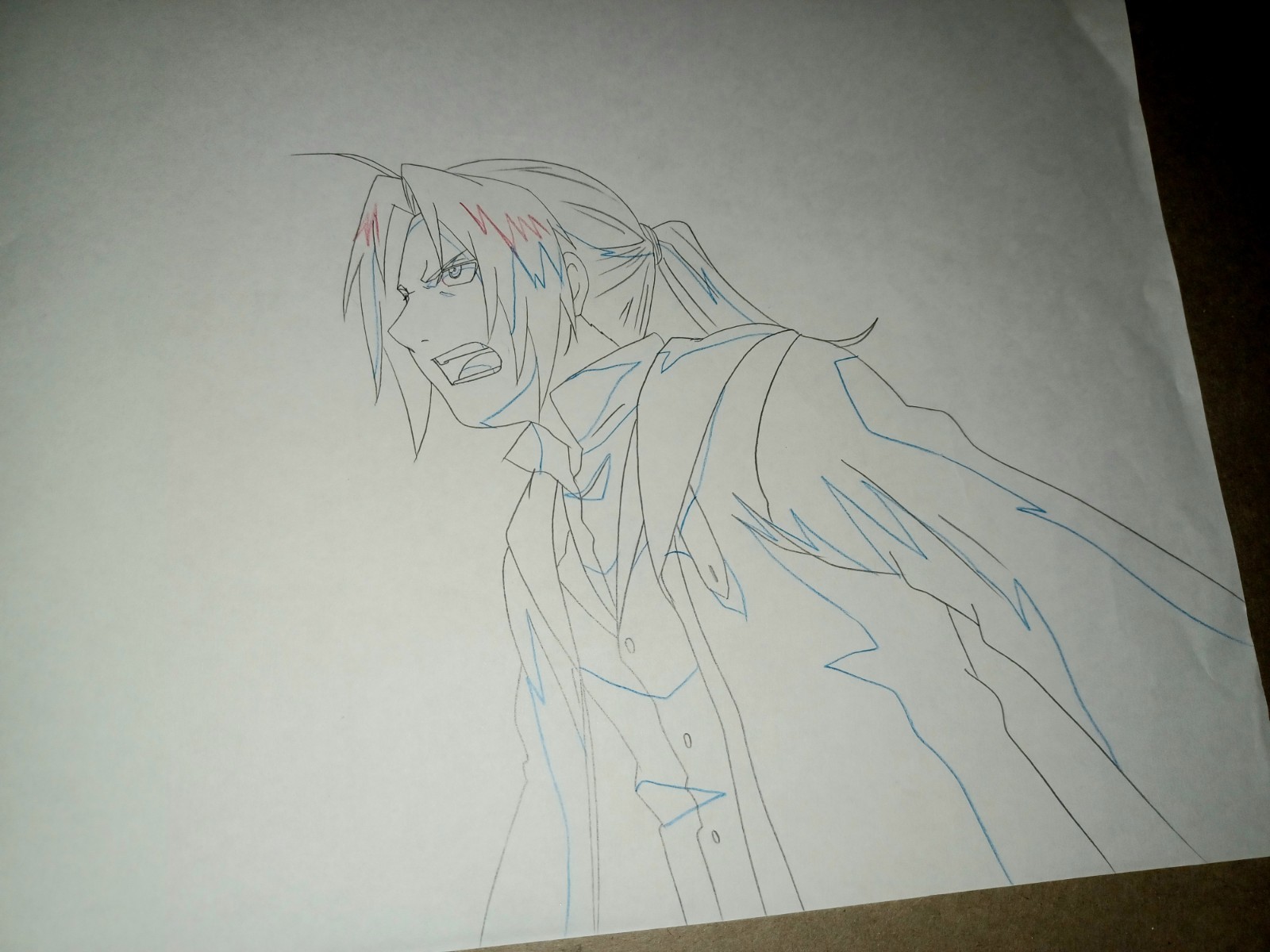 Fullmetal Alchemist Conqueror Shamballa Movie Anime Cel Sketches Edward Noah