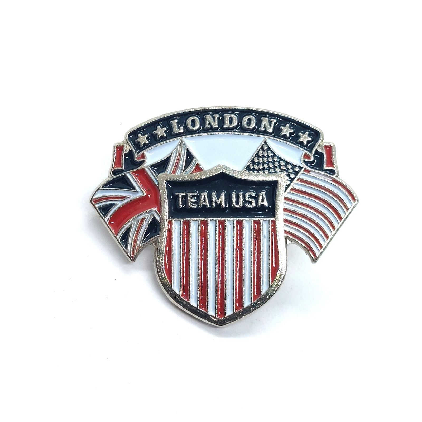 Olympics 2012 London Team USA Shield Pin Lapel Enamel Collectible