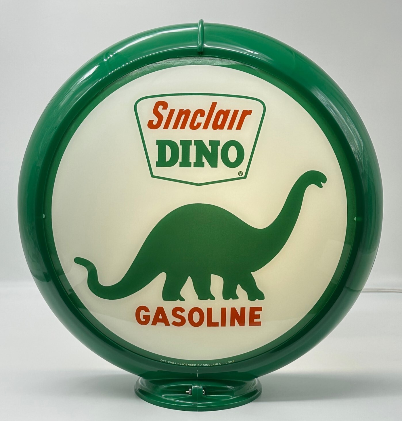 SINCLAIR DINO 13.5″ Gas Pump Globe – SHIPS FREE AND FULLY ASSEMBLED!!