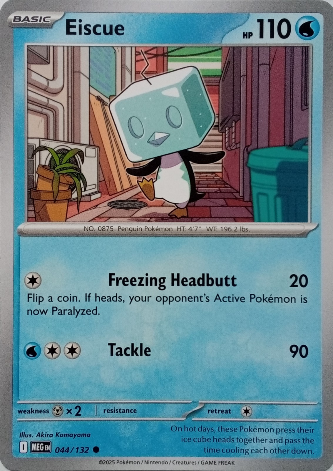 044/132 EISCUE COMMON MEGA EVOLUTION POKEMON CARD
