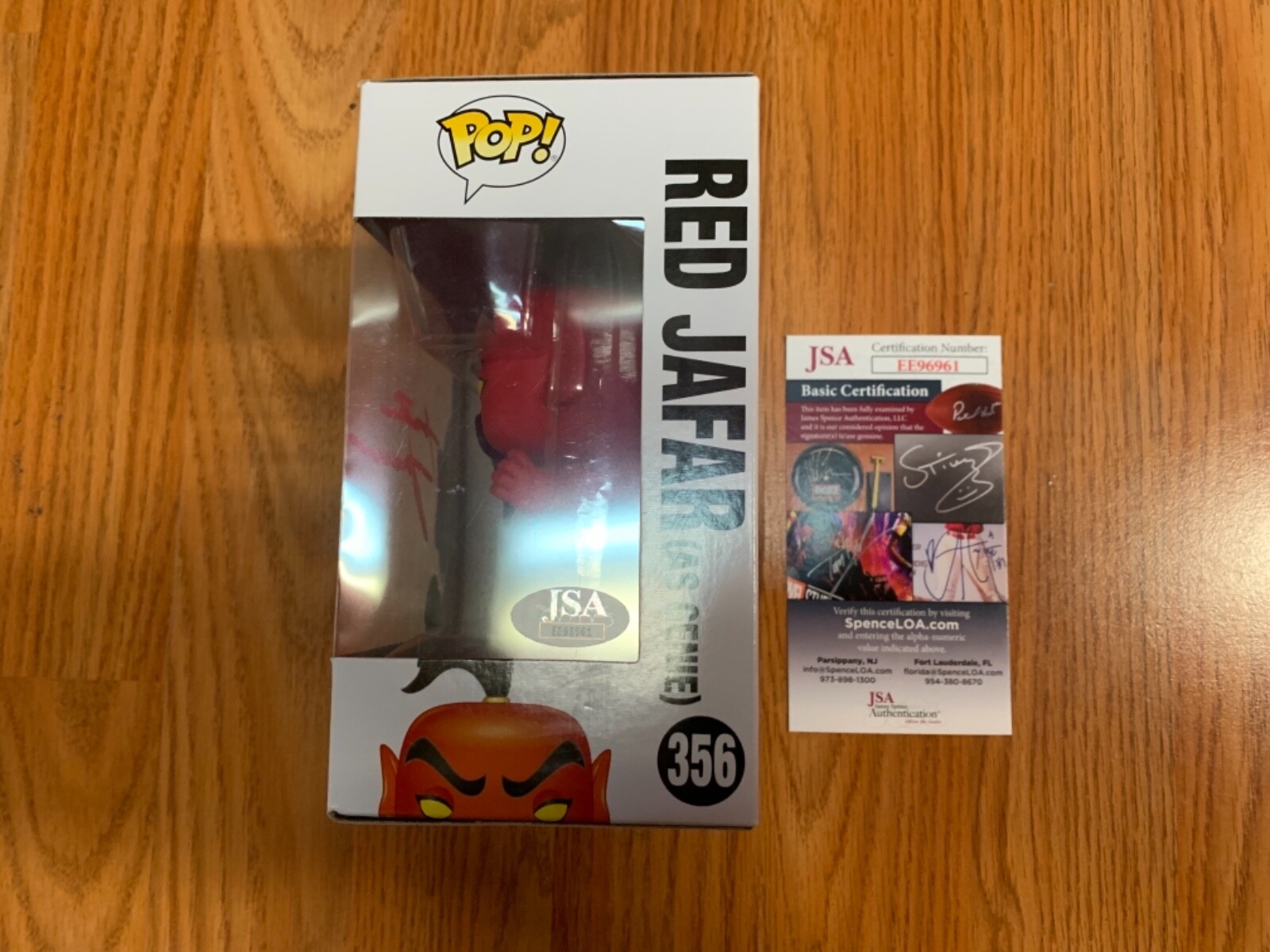 Funko Pop Autographed Jonathan Freeman Red Jafar “Aladdin” Actor JSA EE96961