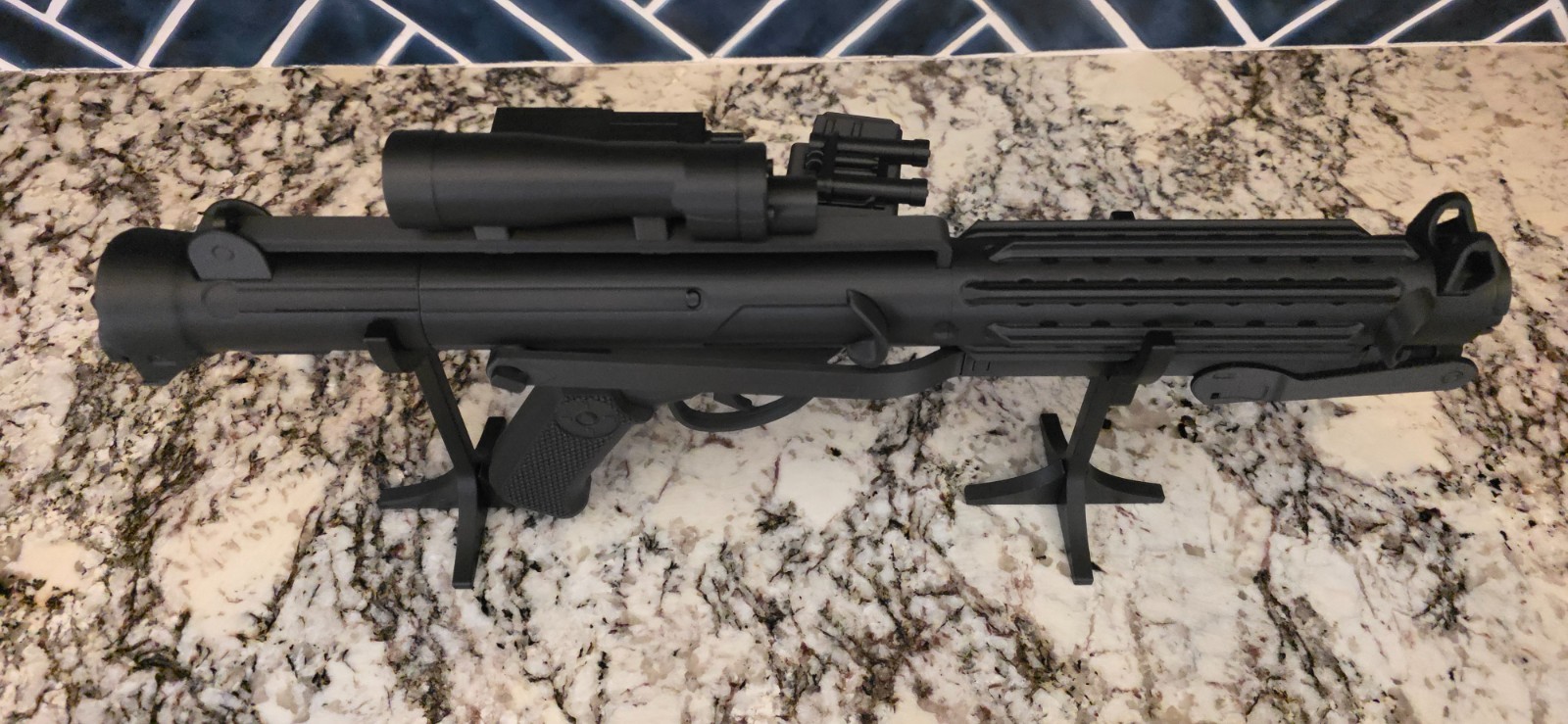 27″ BLACK Edition Stormtrooper E-11 Blaster Rifle ASSEMBLED VERSION | 3D Printed