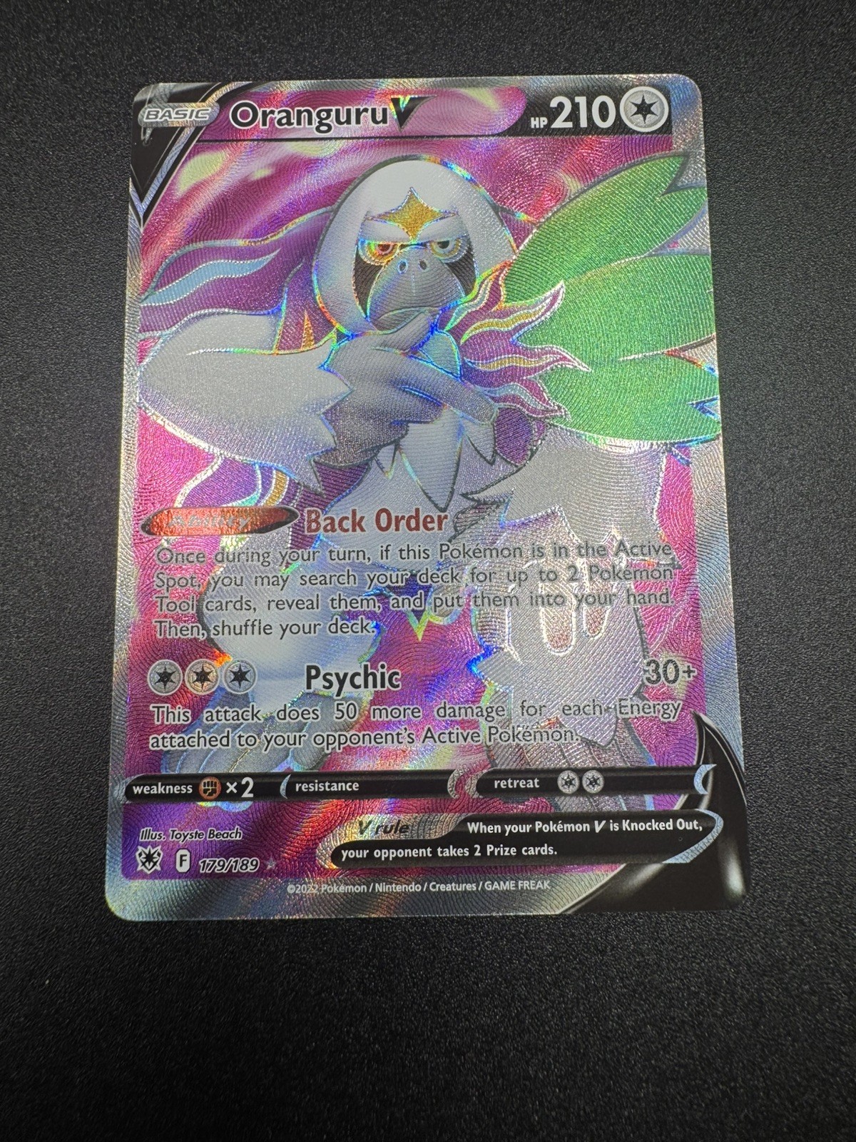 Oranguru V 179/189 Astral Radiance Full Art Holo – Near Mint Condition