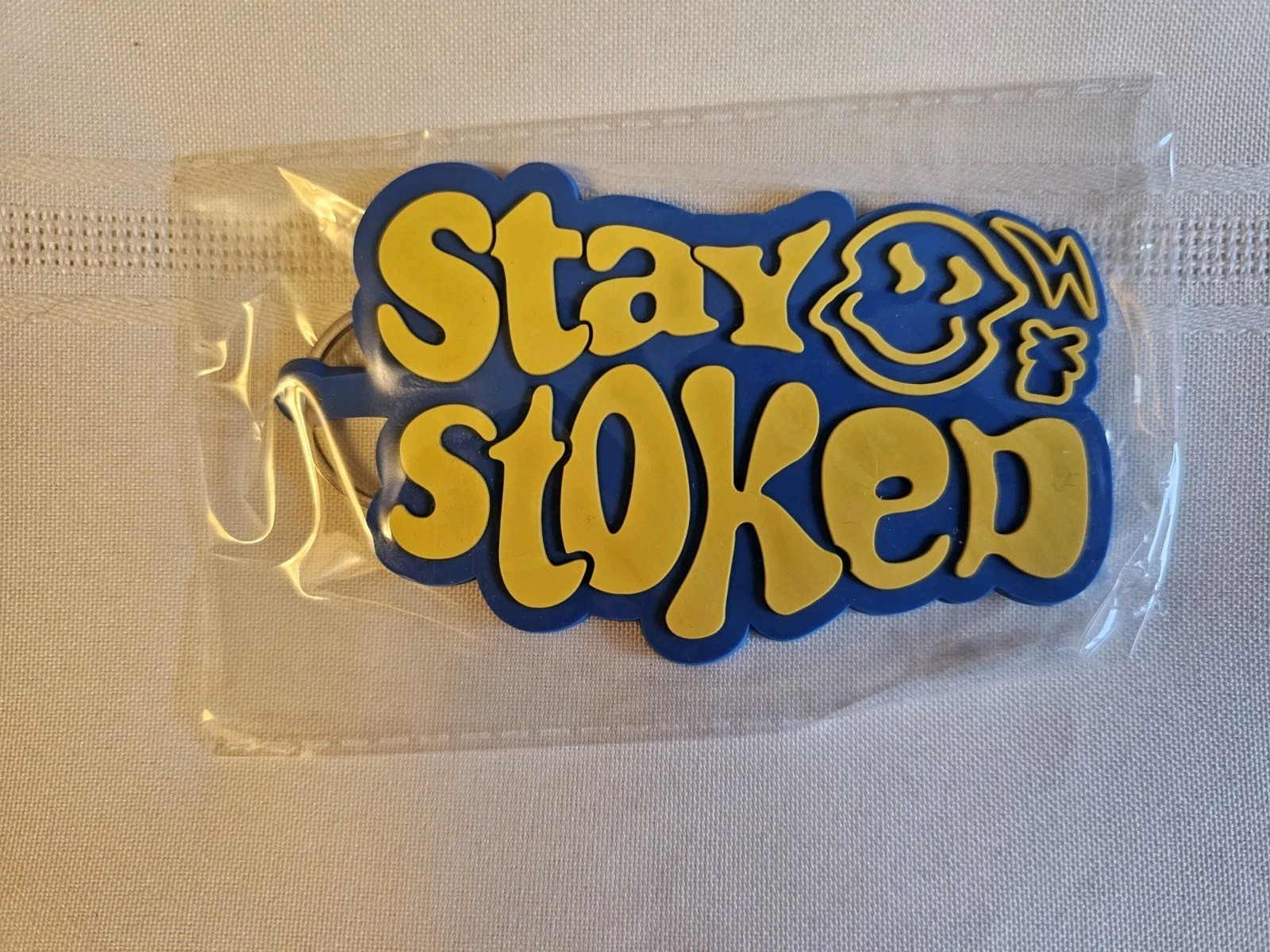 NEW Dutch Bros. Coffee Keychain Stay Stoked Rubber Fob Advertisement