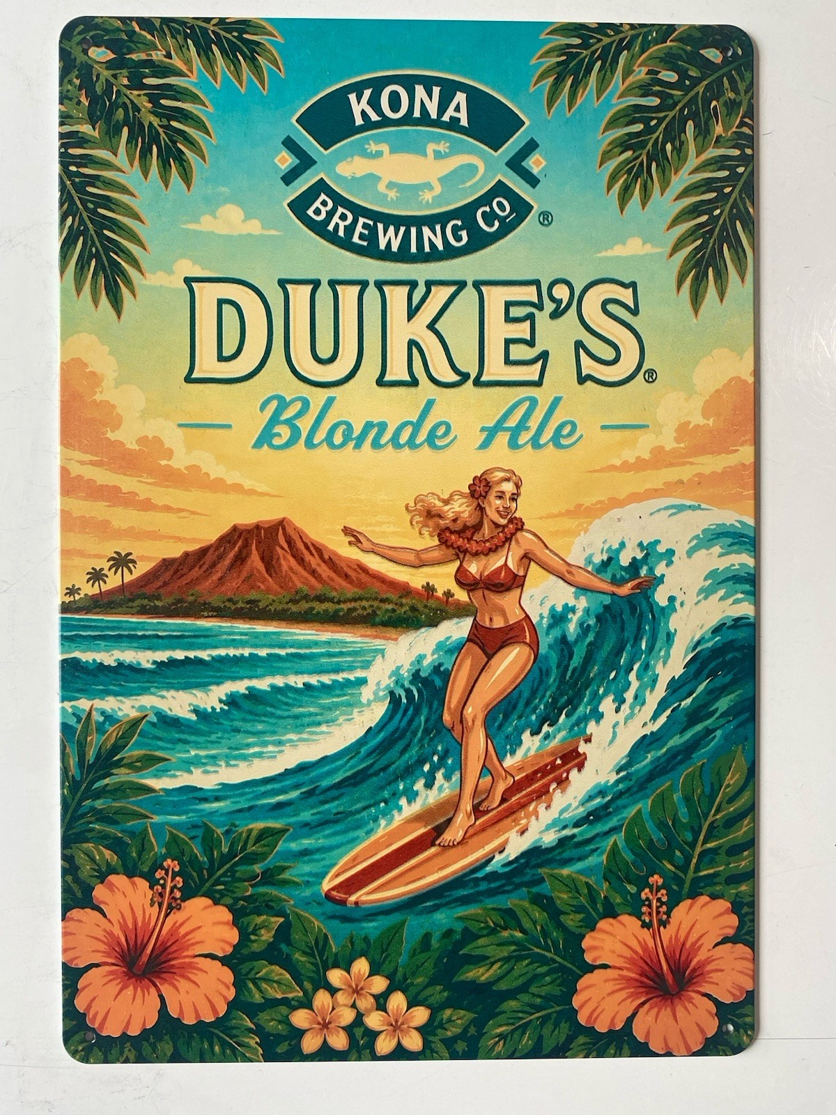Kona Brewing Sign – Duke’s Blonde Ale – Hawaii – Liquid Aloha – Big Wave