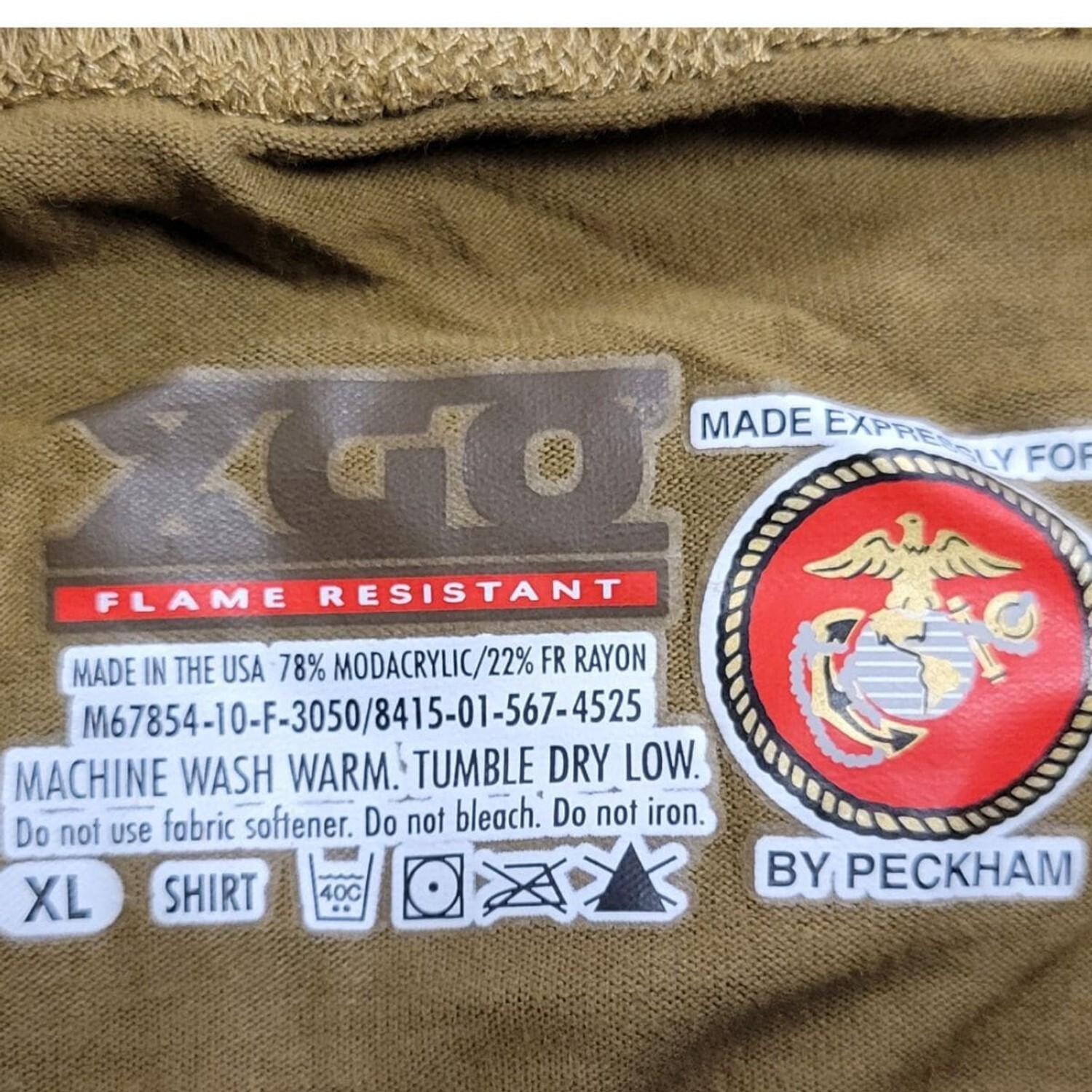 USMC by XGO FROG Base Layer Shirt, Long Sleeve, Coyote Brown and Sand Tan Colors