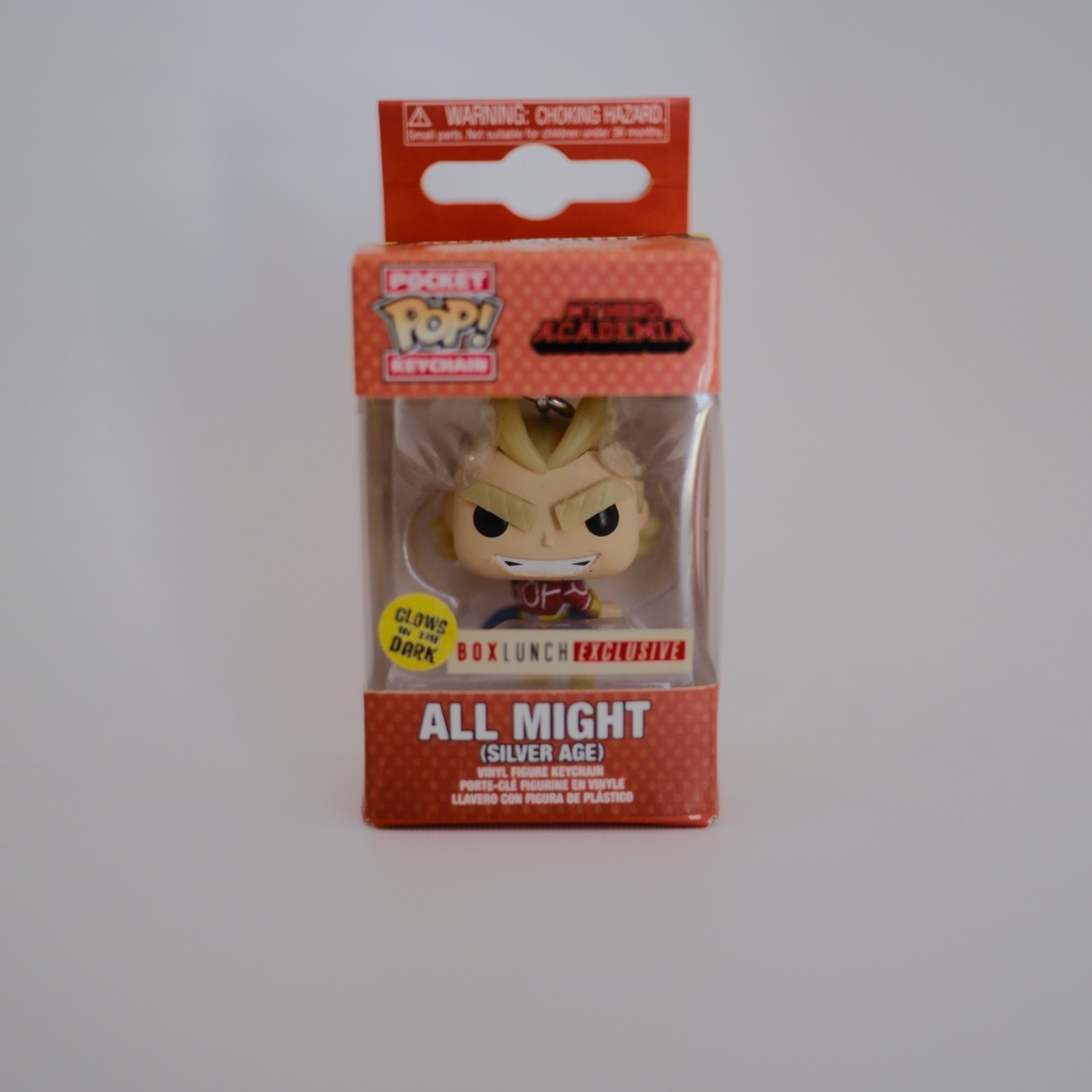 Funko Pocket Pop! Keychain MHA All Might Glows Box Lunch Exclusive Vinyl Figure