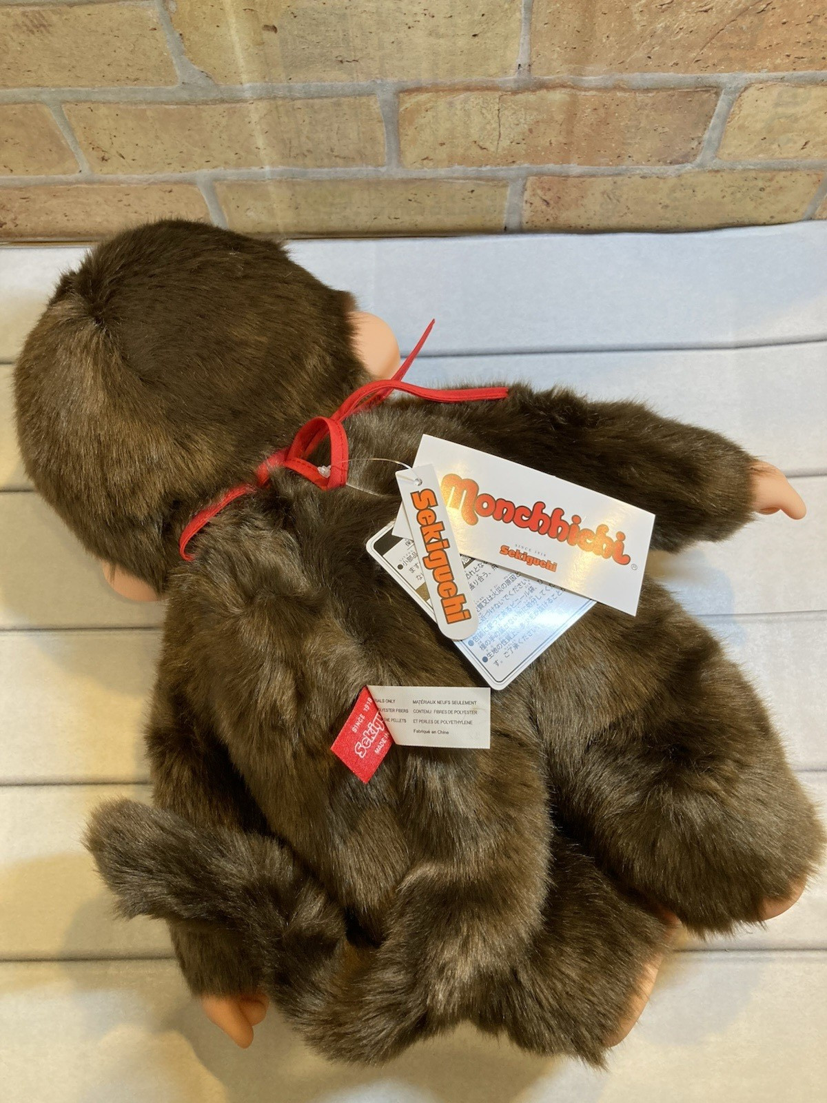 Monchhichi Boy Plush Premium Standard L size Brown / Sekiguchi New japan