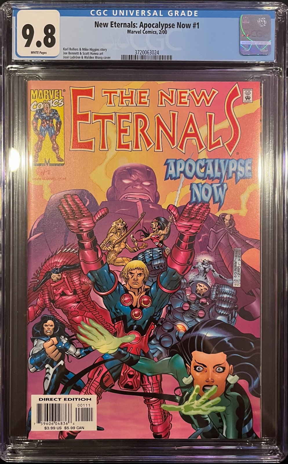 New Eternals: Apocalypse Now #1 CGC 9.8 Marvel Comics 2000!