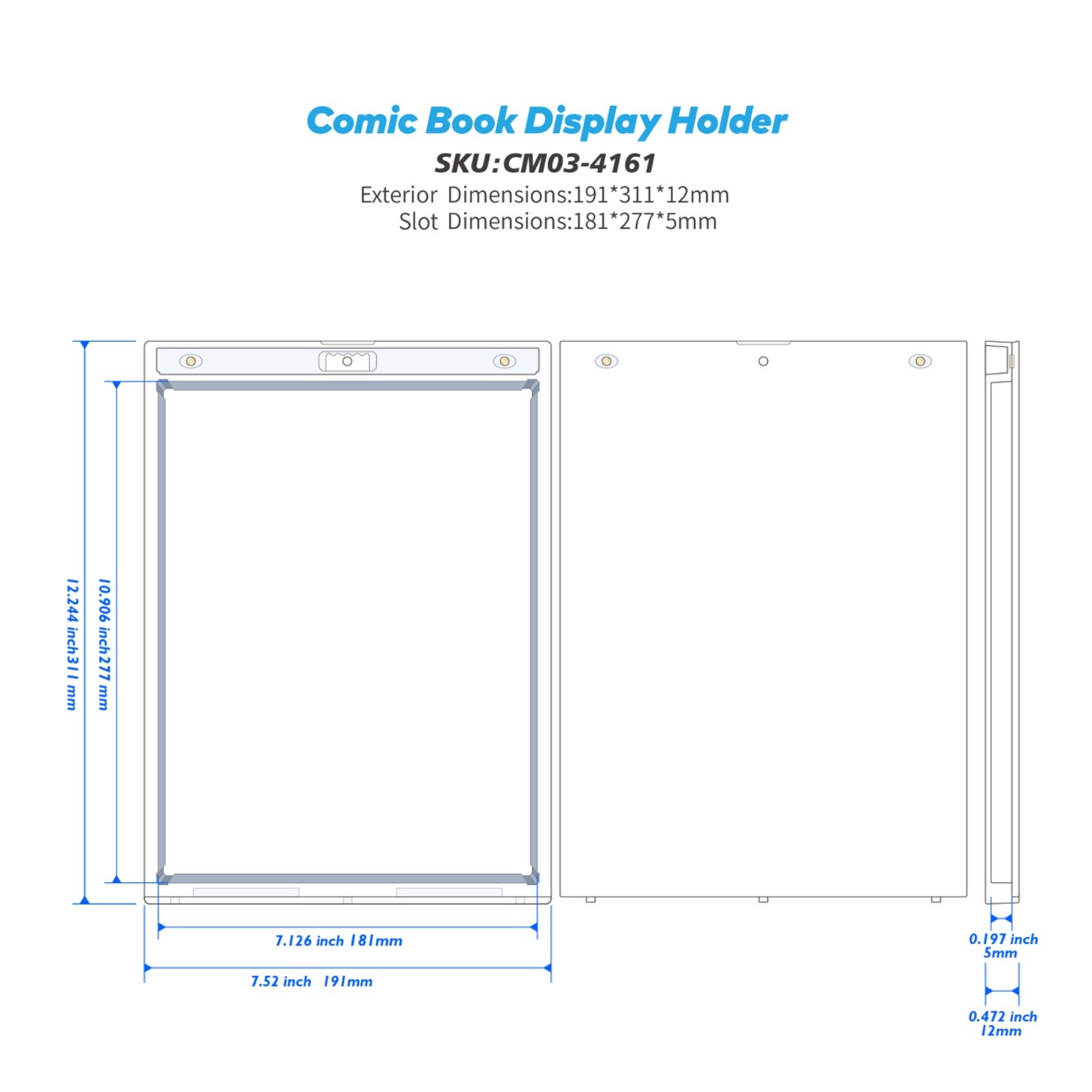CF Magnetic Comic Book Holder One Touch Case for Current Comic Books 1-3-5-10pc