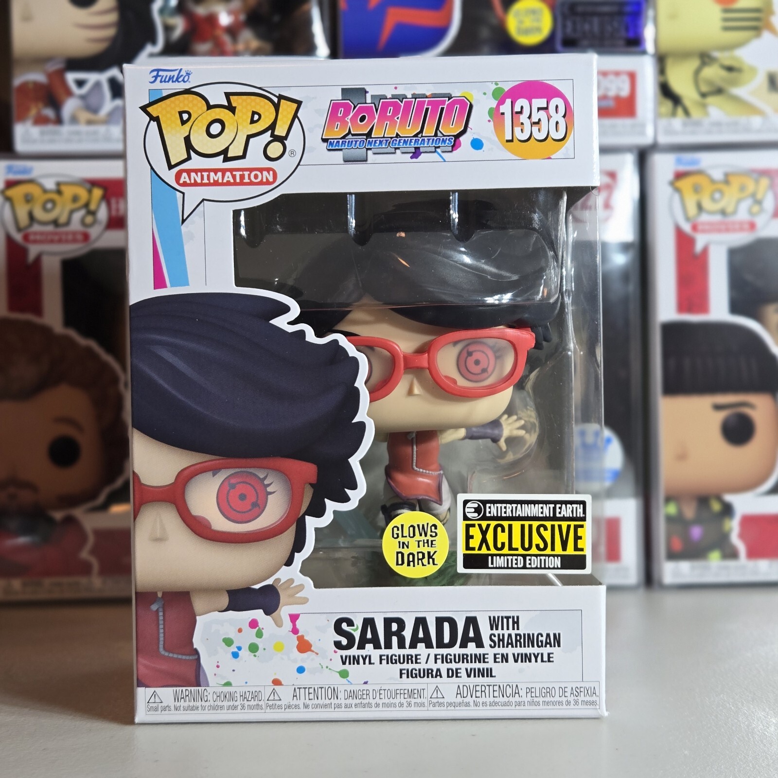 Boruto Sarada with Sharingan 1358 Funko Pop! Exclusive And Pop Protector