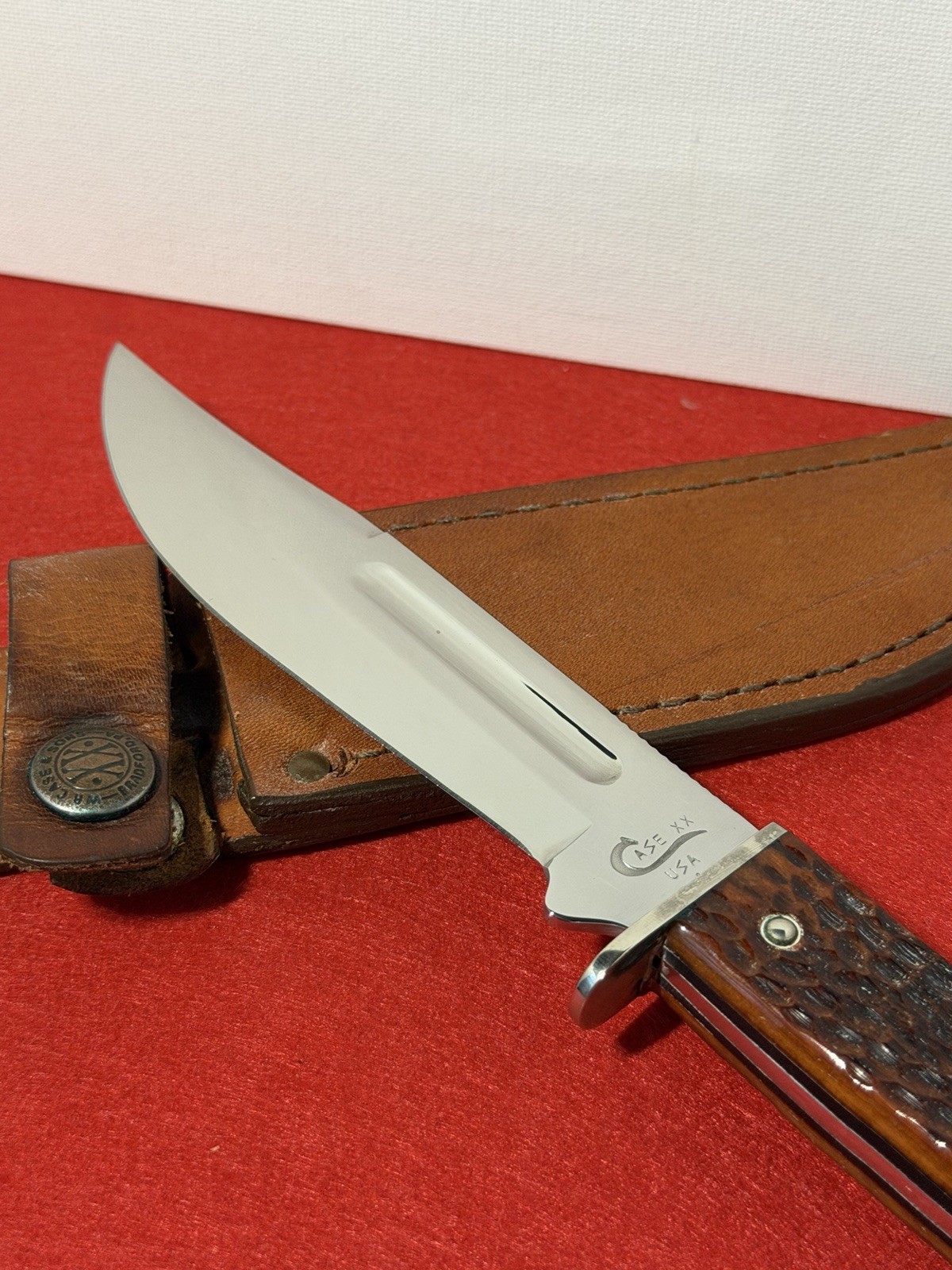 Case XX Slab Side Hunter Large Version 647-5 Chestnut Bone W/ Box Nice