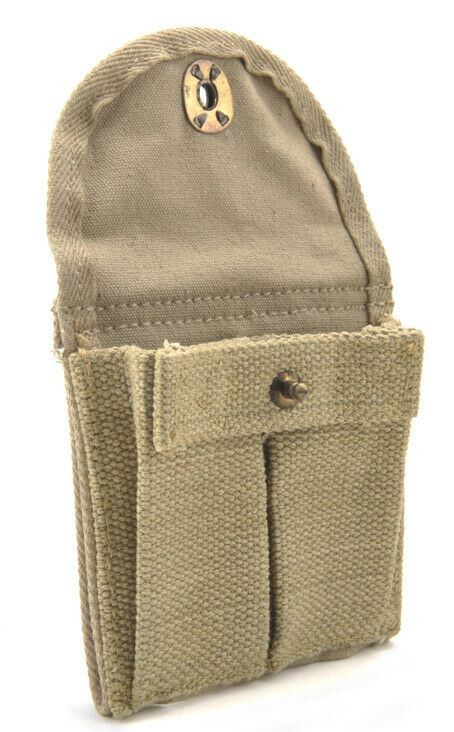 USGI WW2 .30 M1 CARBINE BUTTSTOCK TYPE POUCH KHAKI Dated 1942