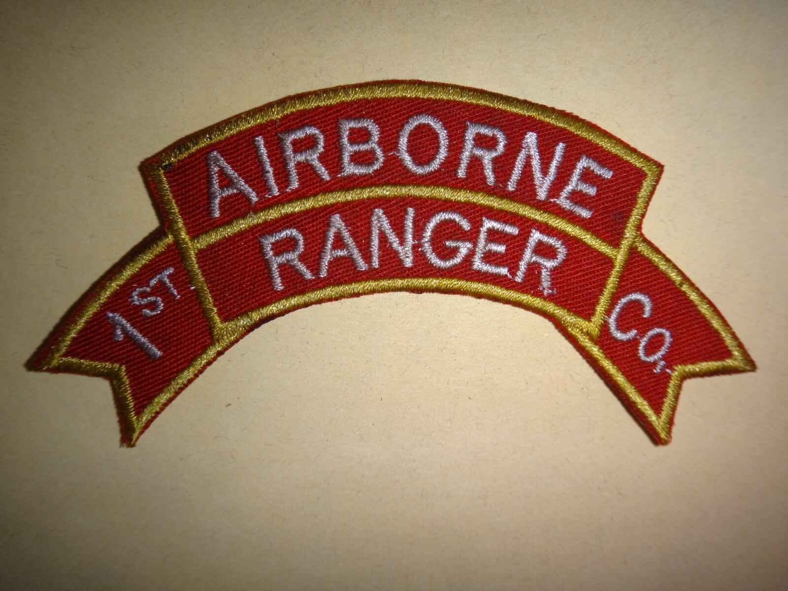 Korea War (1950-53) Scroll Patch US Army 1st RANGER INFANTRY COMPANY (AIRBORNE)