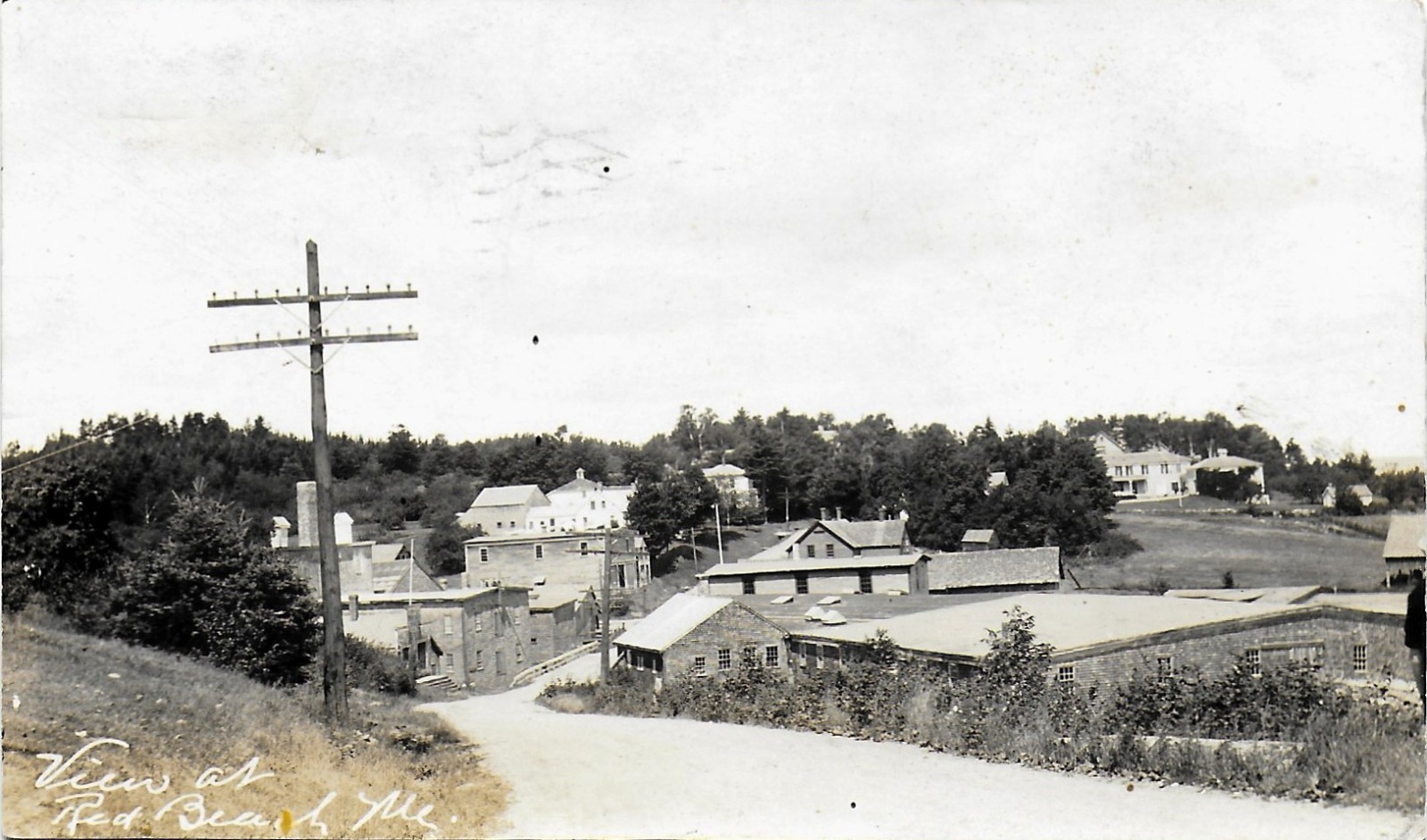 RED BEACH MAINE RPPC – Part of CALAIS – Near EASPORT ME – Maybe ROUTE 1