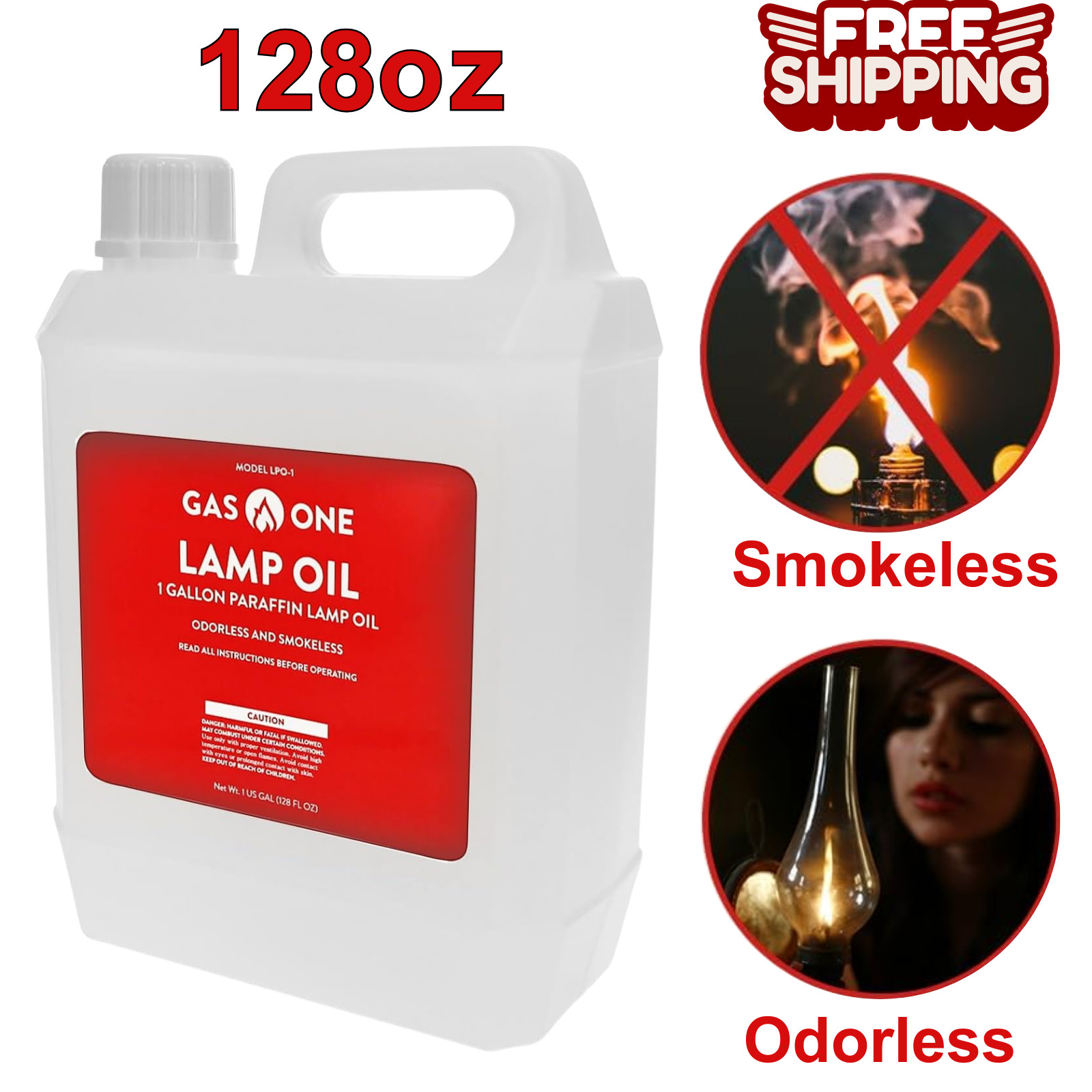 Liquid Paraffin Lamp Oil – 1 Gallon (128 oz) Clear – Multifunctional, Odorless