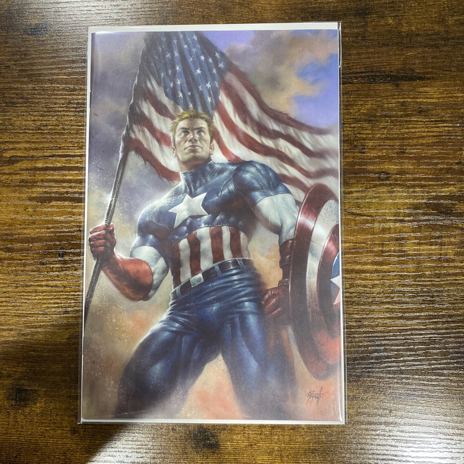 CAPTAIN AMERICA #1 * NM+ * 2018 LUCIO PARRILLO VIRGIN VARIANT MARVEL 🔥🔥🔥