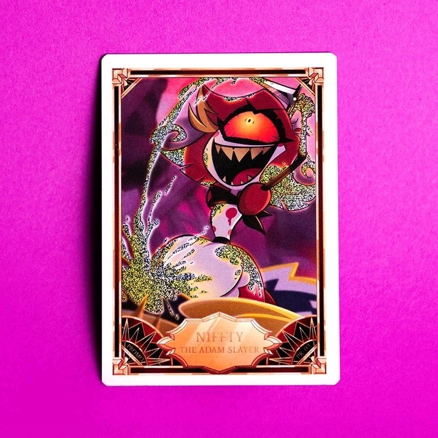 Nifty The Adam Slayer, Limited Edition Foil Promo, Hazbin Hotel Trading Card