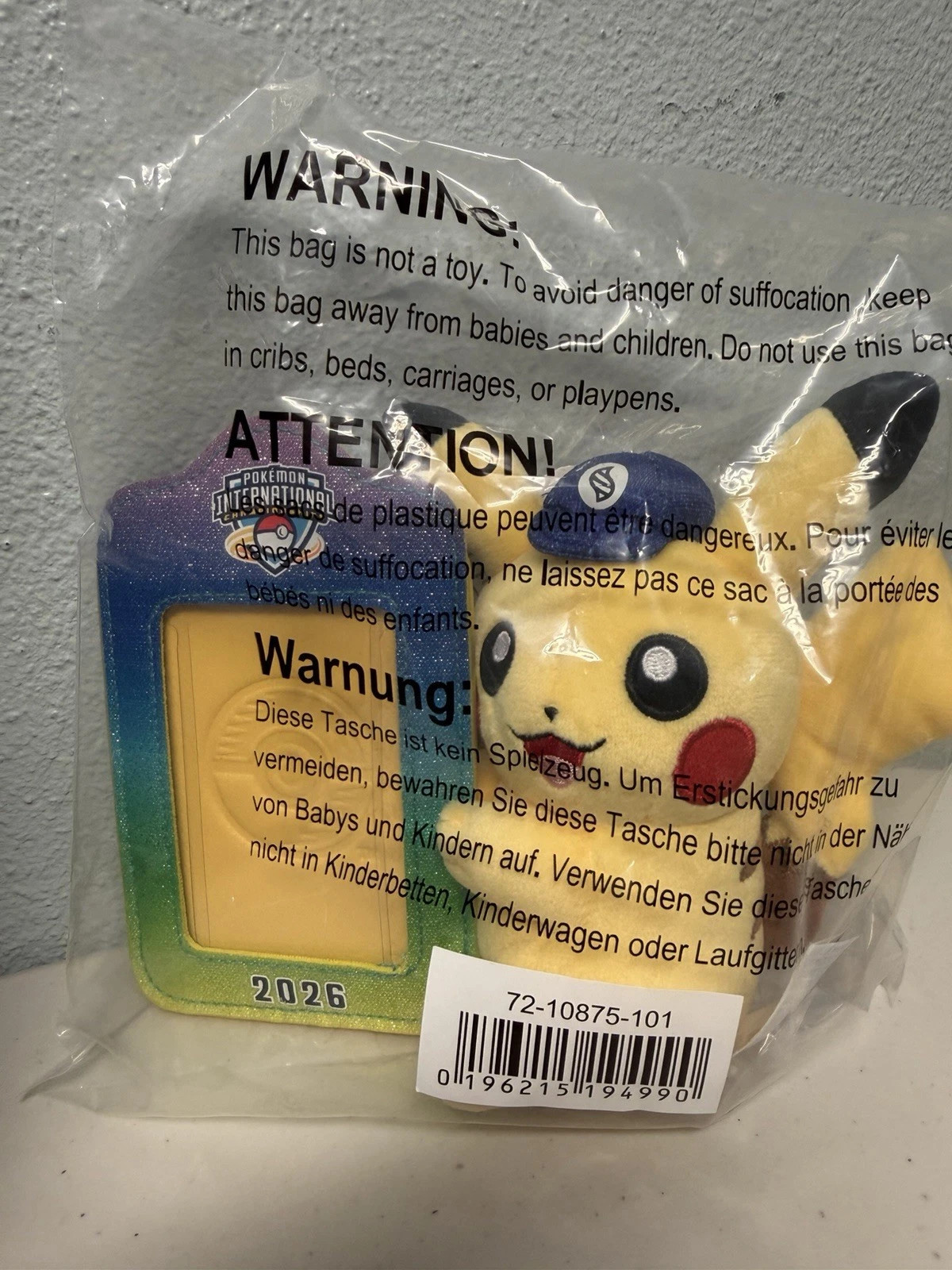 Pokemon Center NAIC 2026 New Orleans Exclusive Pikachu Plush Card Holder *New!*