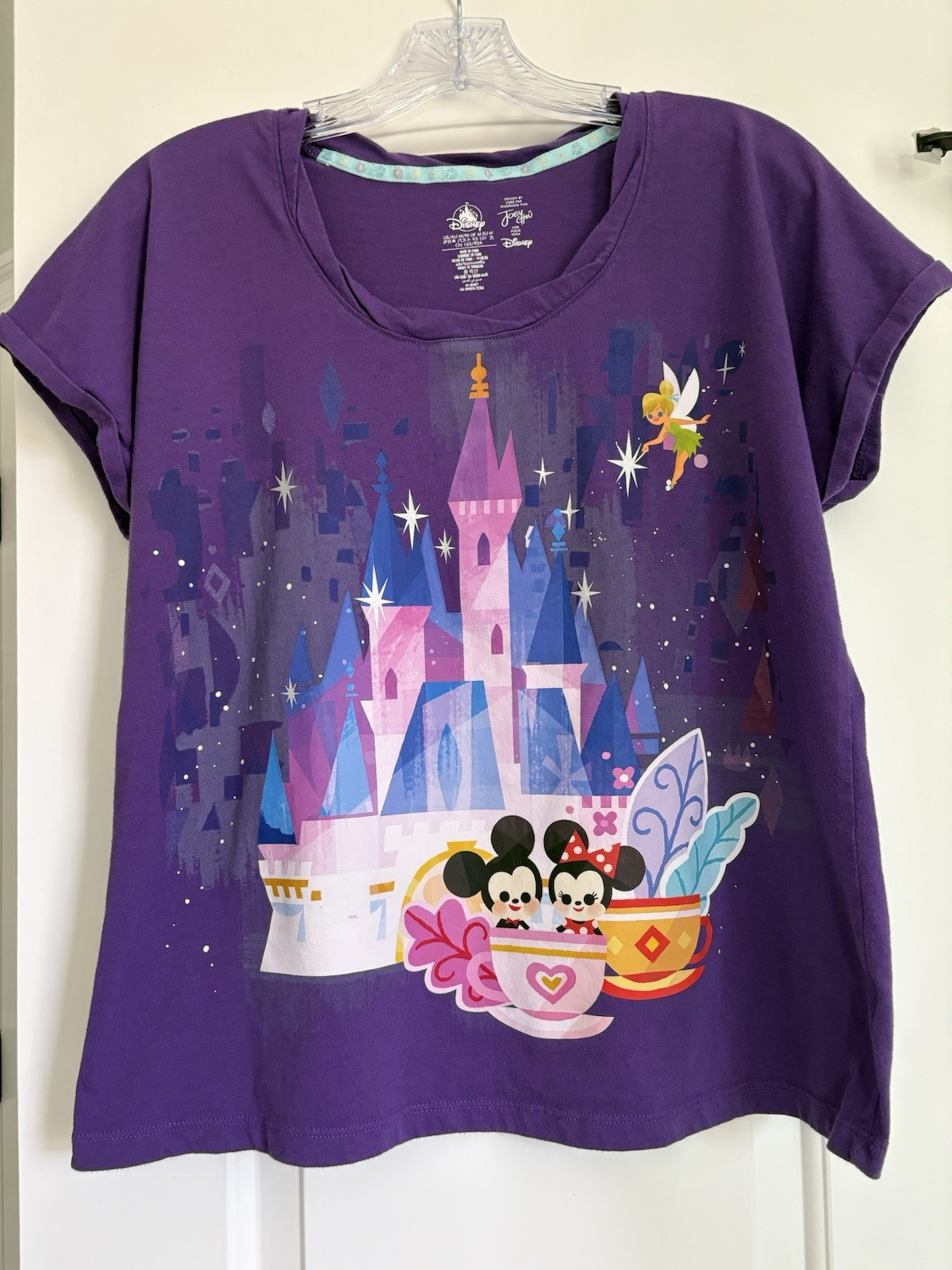 Disney Women’s Short Sleeve Joey Chou T-Shirt Size M Mickey Minnie Mouse Kawaii