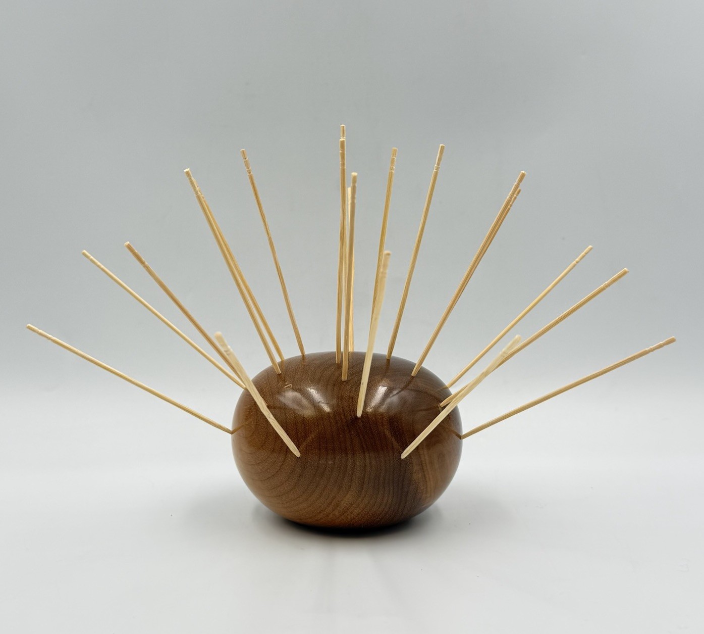 Mid Century Modern Myrtlewood Appetizer Toothpick Holder