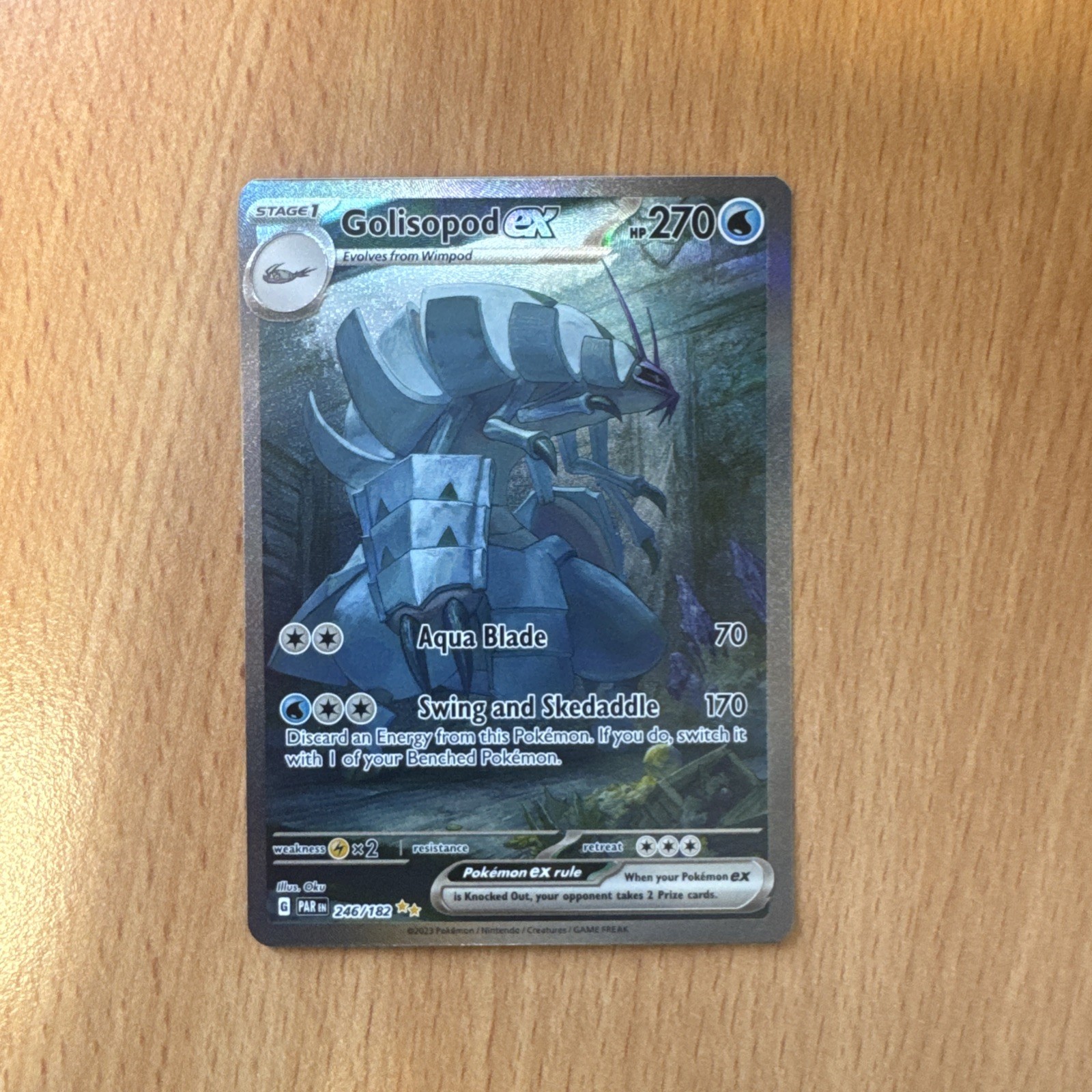 Pokemon Golisopod ex Paradox Rift 246/182 Special Illustration Rare Near Mint
