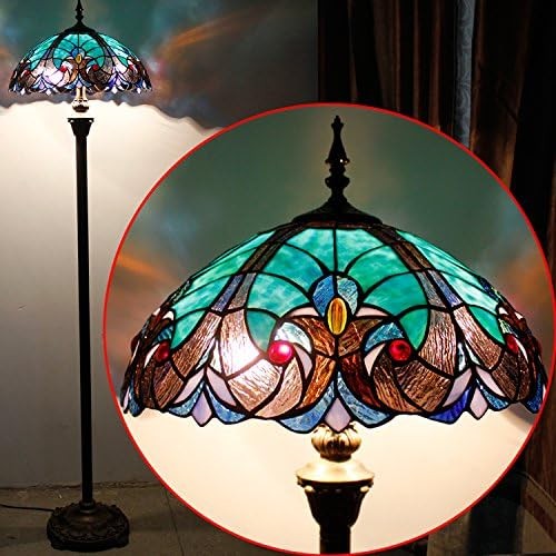 WERFACTORY Tiffany Floor Lamp Base Only, for 16-24 Inch Stained Glass Bronze