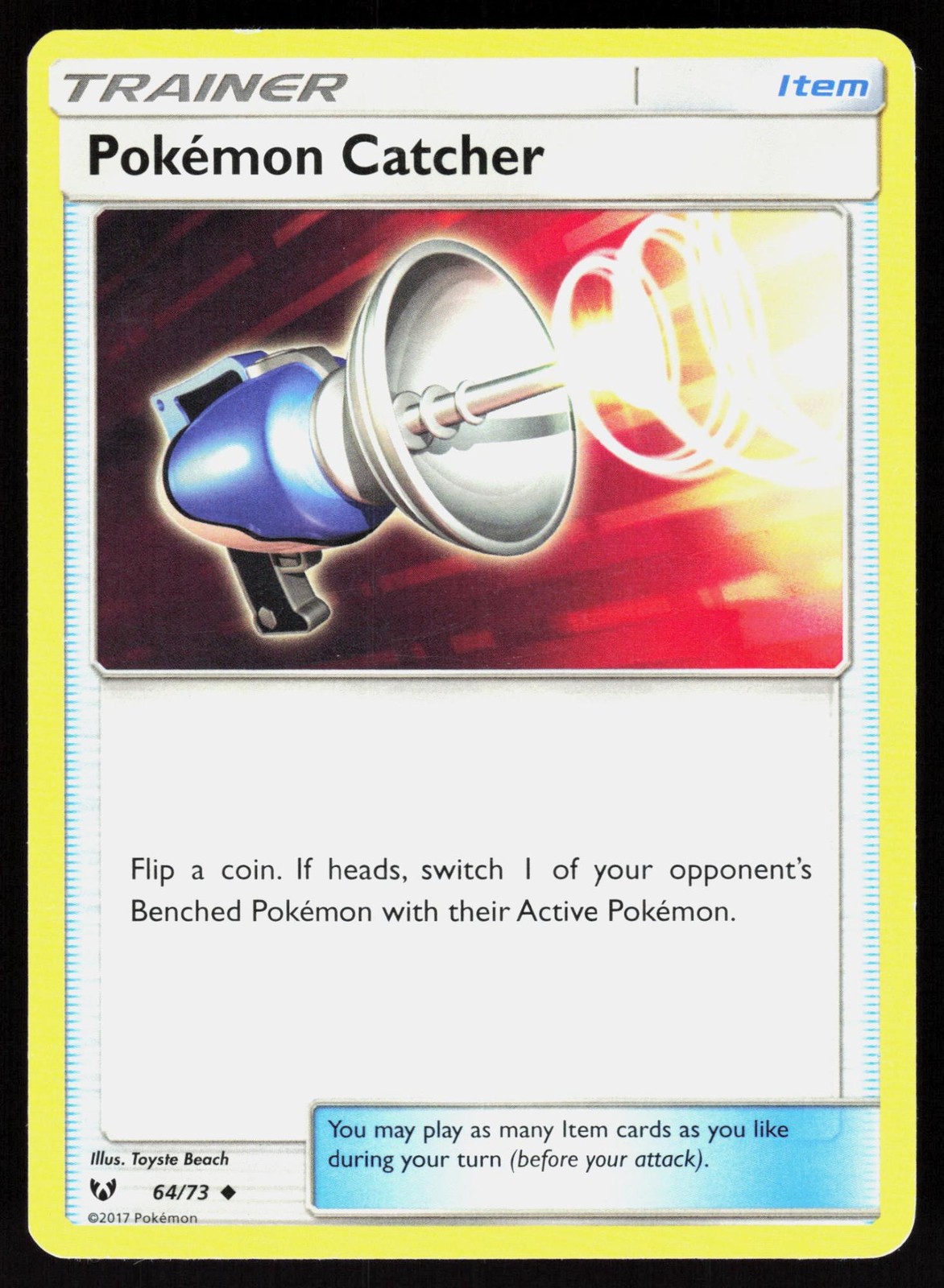 Pokemon Catcher 64/73 Uncommon Shining Legends Pokemon LP