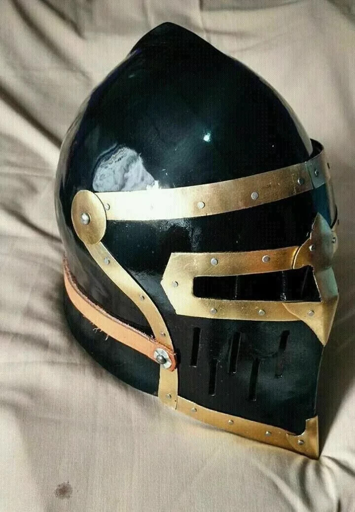 Medieval Knight Templar Helmet Solid Steel Armor Great Helmet