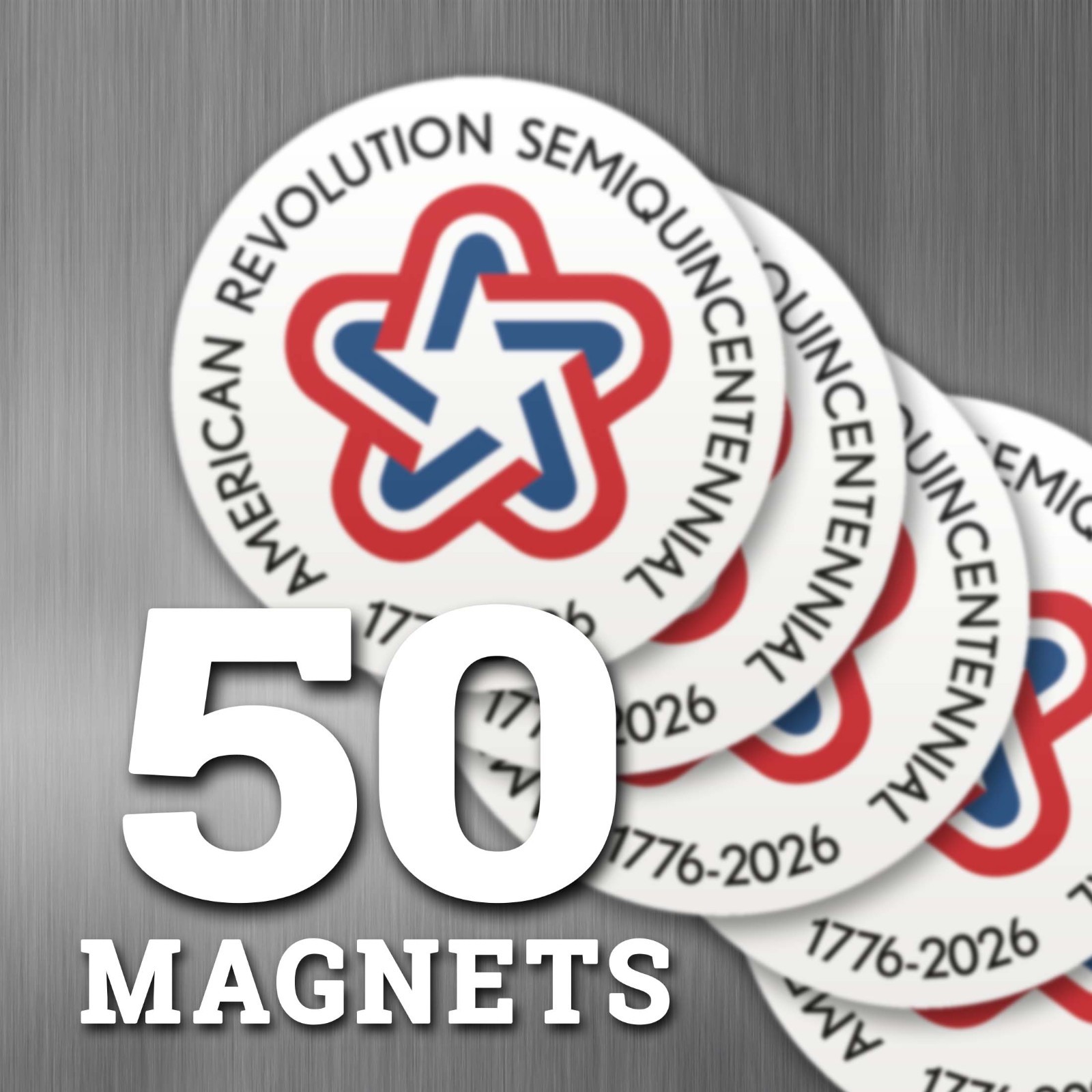 USA America MAGNETS – Retro Star – America, Semiquincentennial, 250 Freedom
