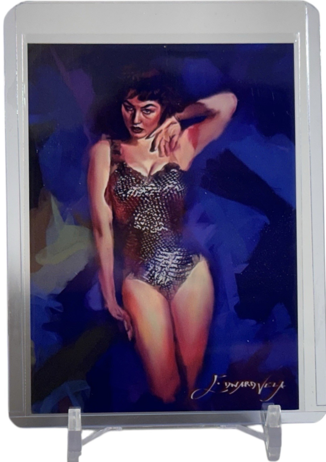 Julie Newmar Art Card No. 6 #37/50 Autograph Auto Signed by Edward Vela 🔥