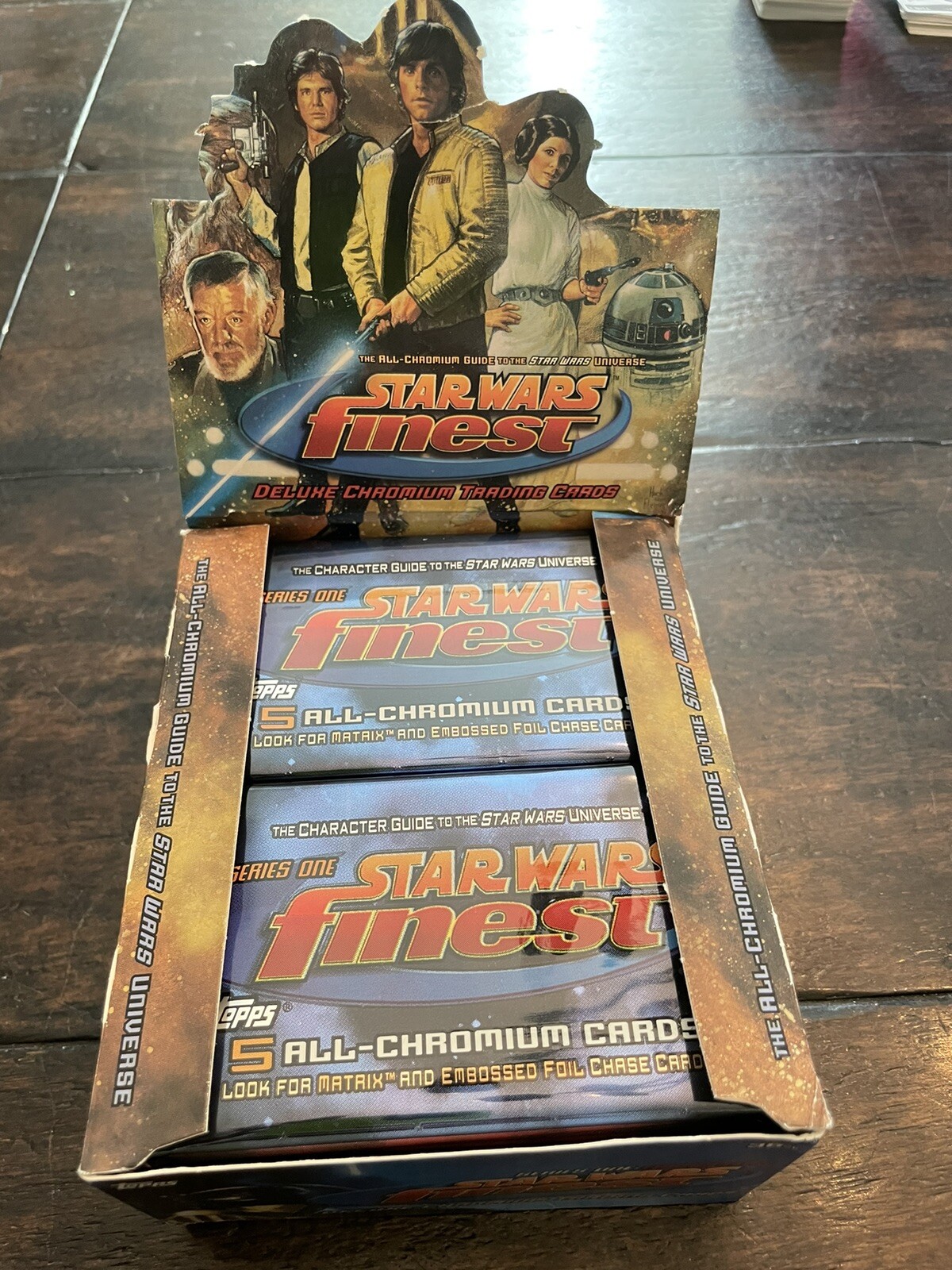 (1) Sealed Pack 1996 Topps Star Wars Finest Series 1 Chromium From Sealed Box!!
