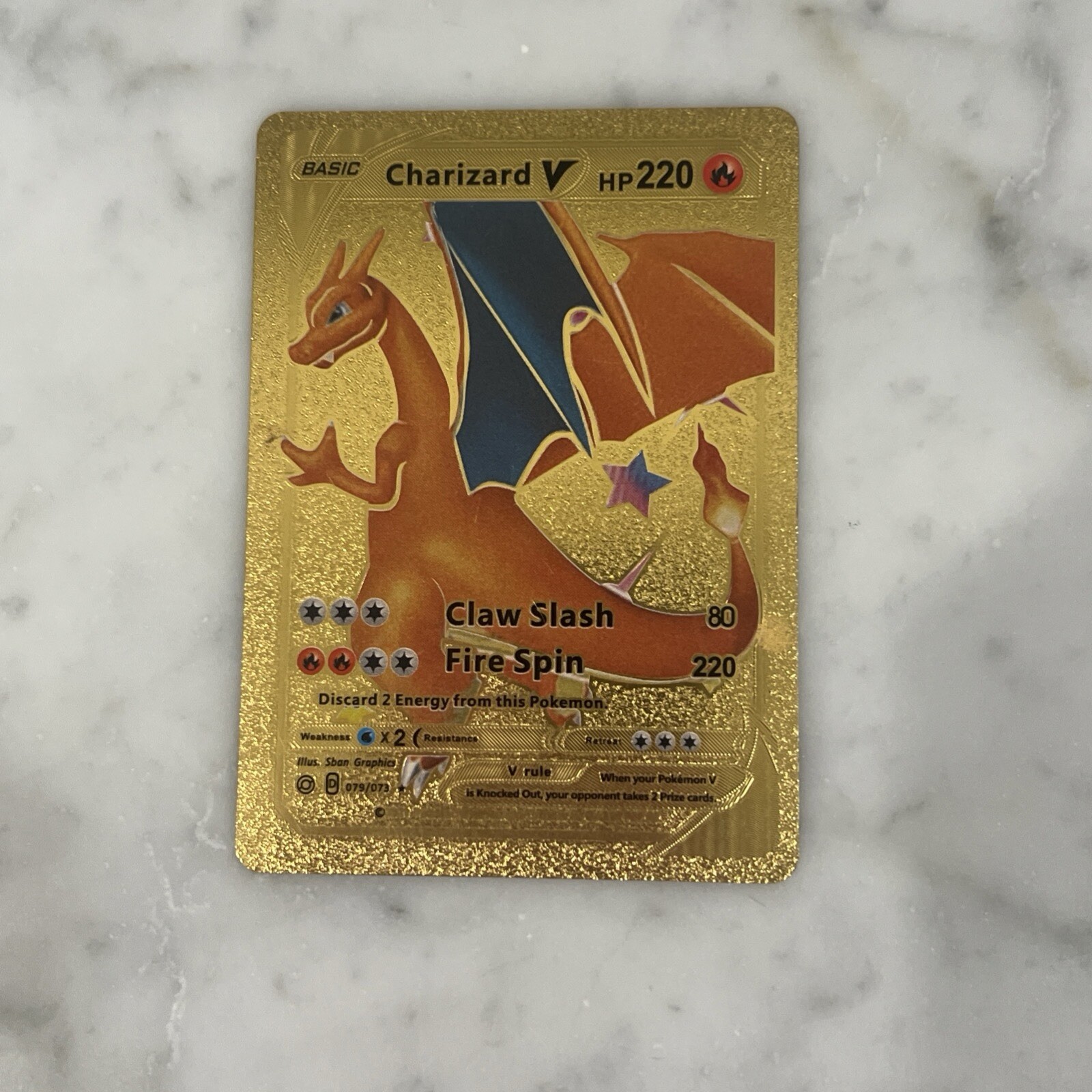 Basic Pokémon Charizard V card