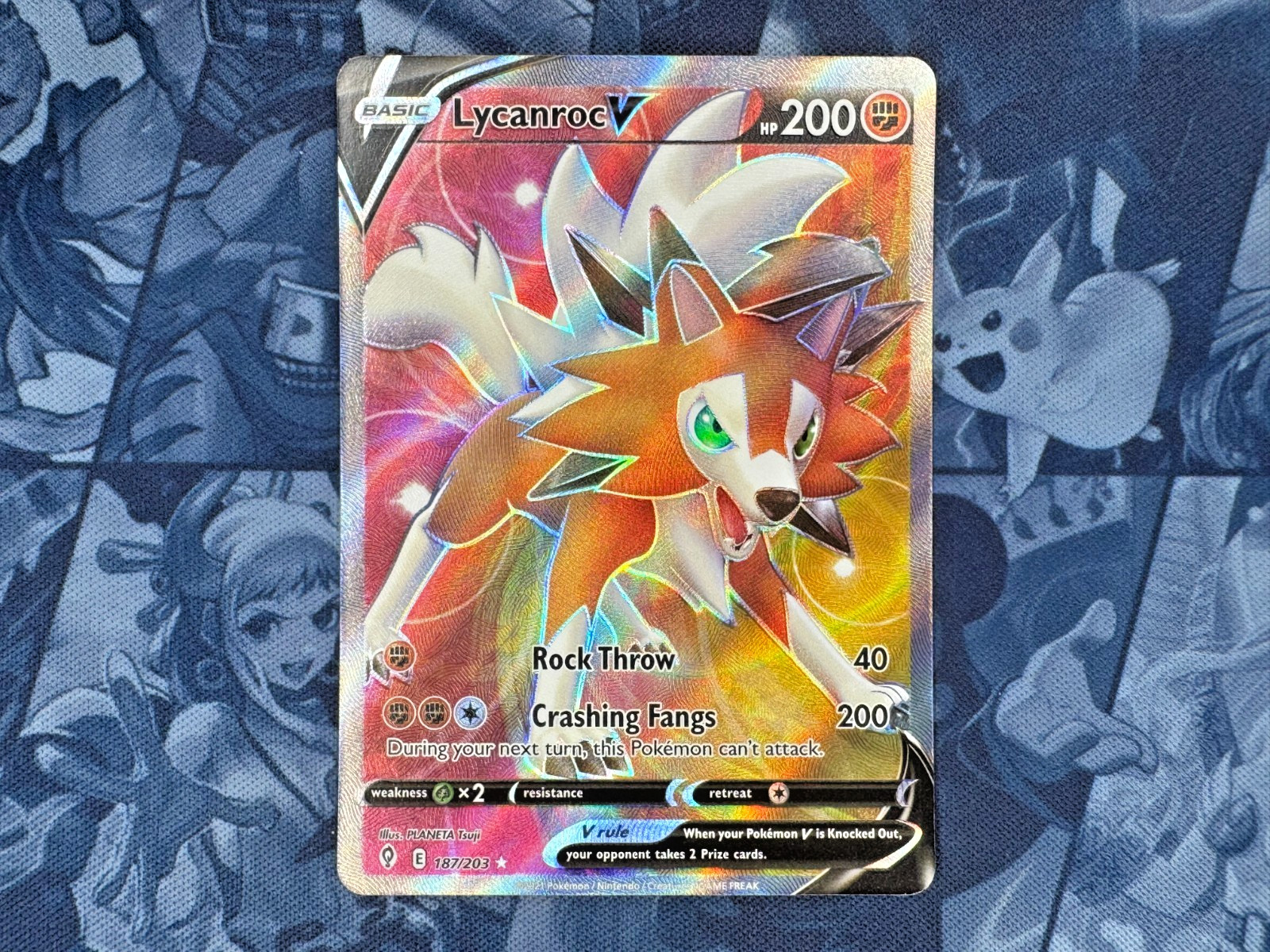 Pokemon – Lycanroc V – 187/203 – Evolving Skies – Full Art
