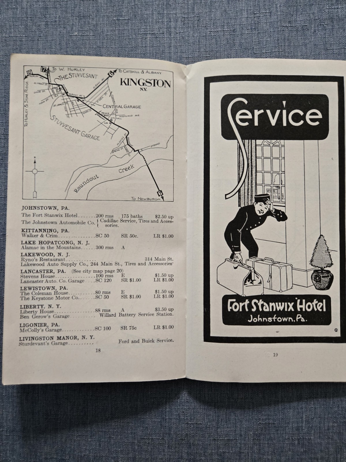 Rand-McNally Auto Trails Map 1920 District 7 PA, DE, N. WVA, MD, NJ