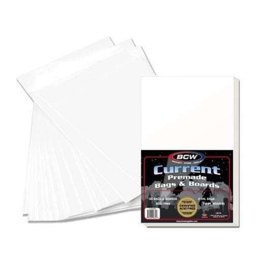 Current Comic Premade Bags + Backer Boards 50 2 Mil Acid Free Lont Term Storage