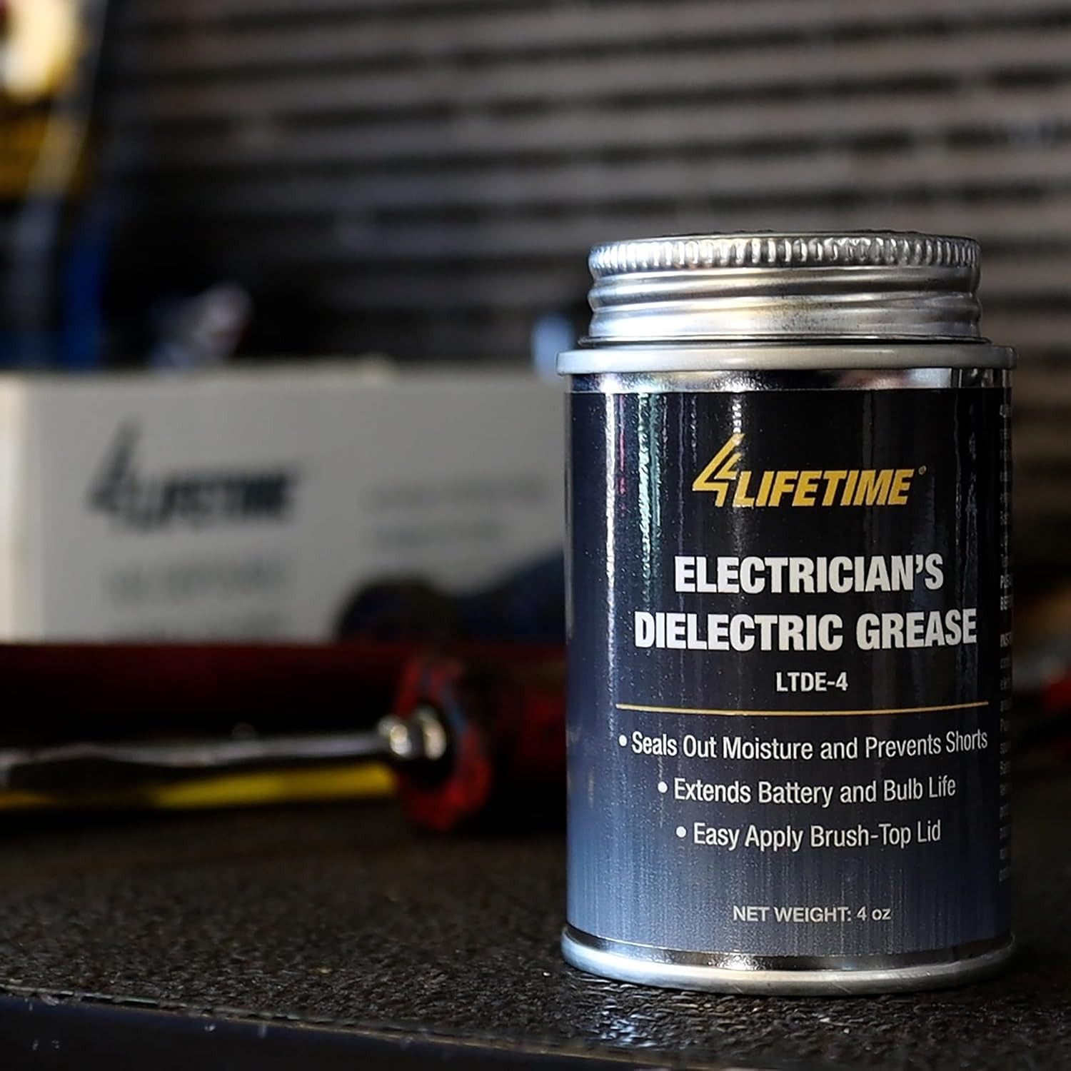 Dielectric Grease for Electrical Connectors – 4Oz Brush Top Can, Mess Free Appli