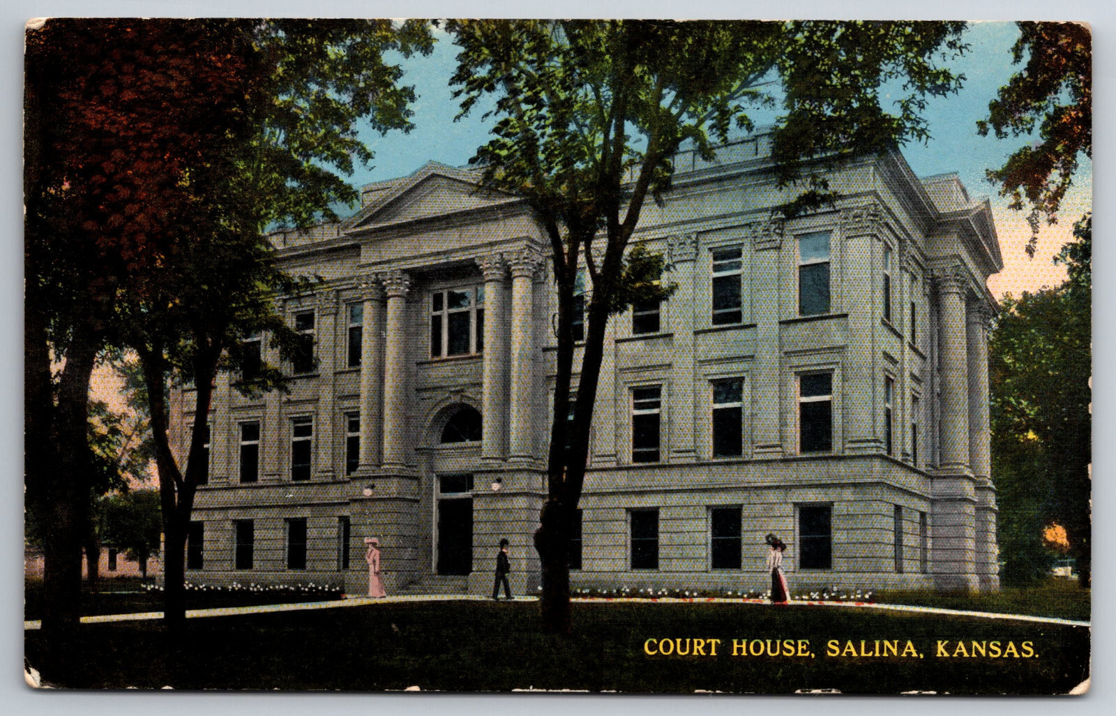 Vintage Postcard KS Salina Court House Divided Back ~7274