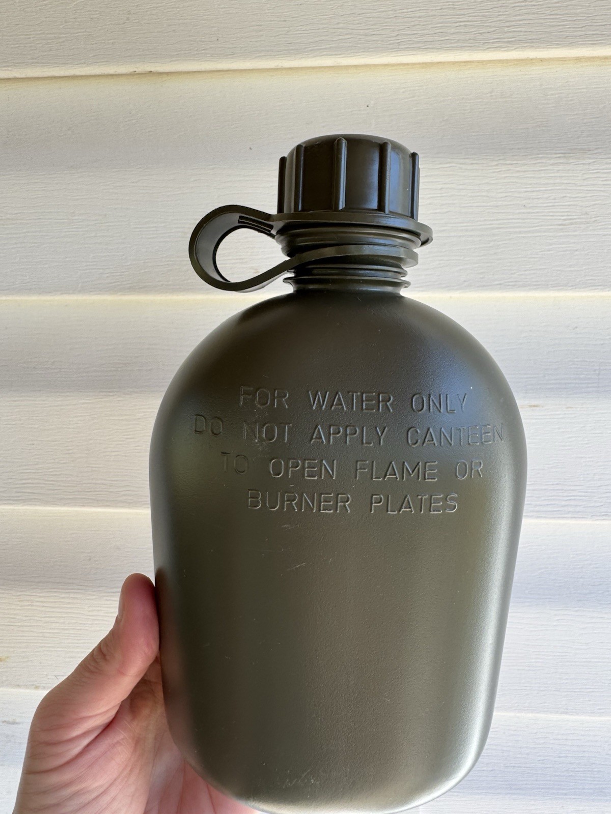 Military 1 Quart Canteen OD Green 3 Piece Plastic BPA Free Made in USA NEW