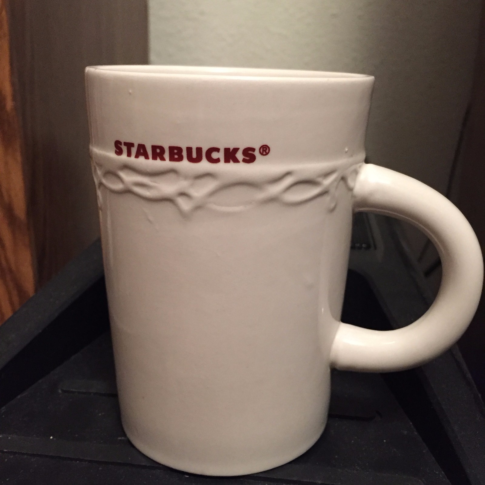 Starbucks Coffee/Tea Mug Collectible 2010 Eggshell/Burgundy