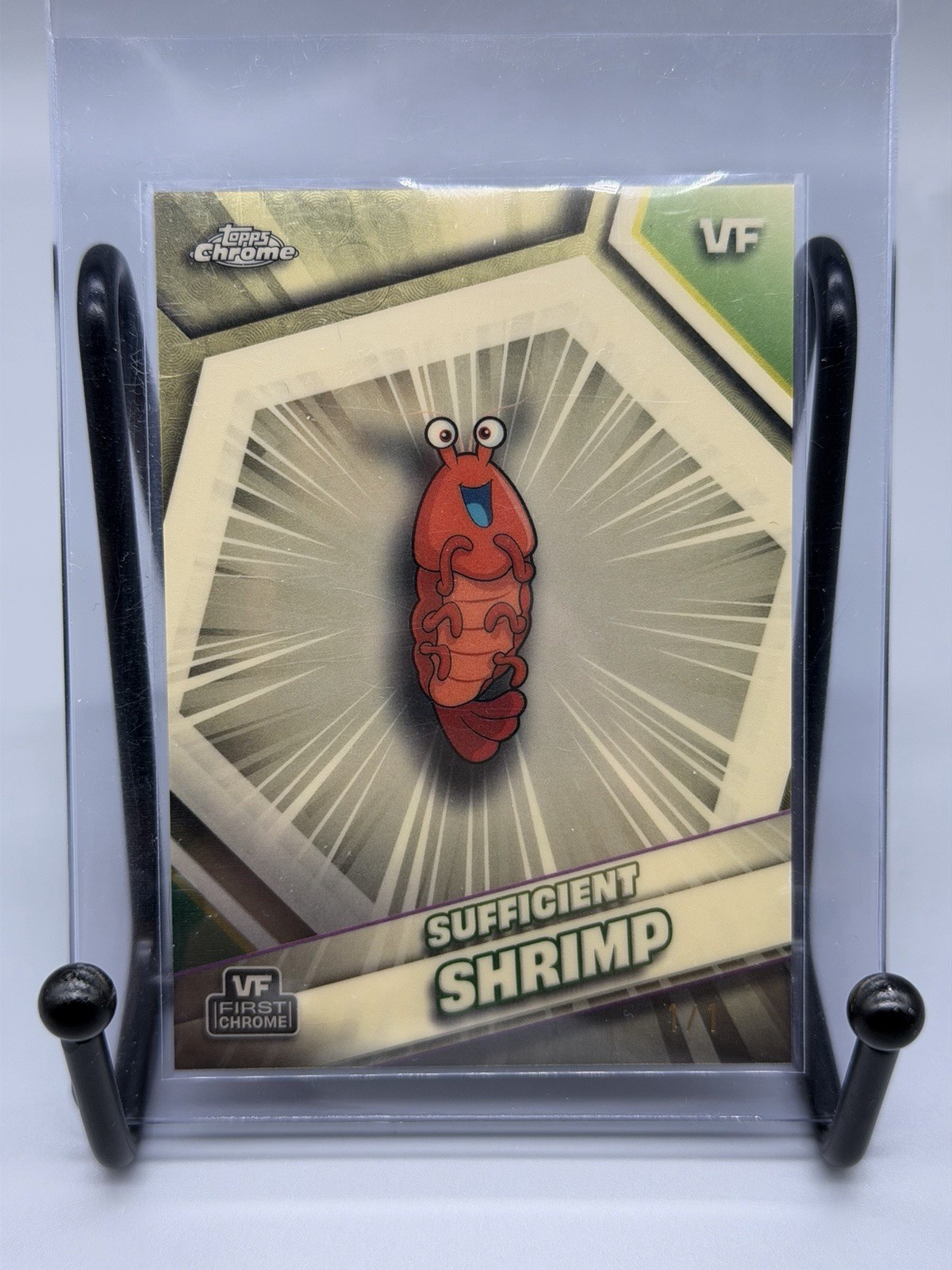 2026 Topps Chrome Veefriends Sufficient Shrimp 166 SuperFractor 1/1