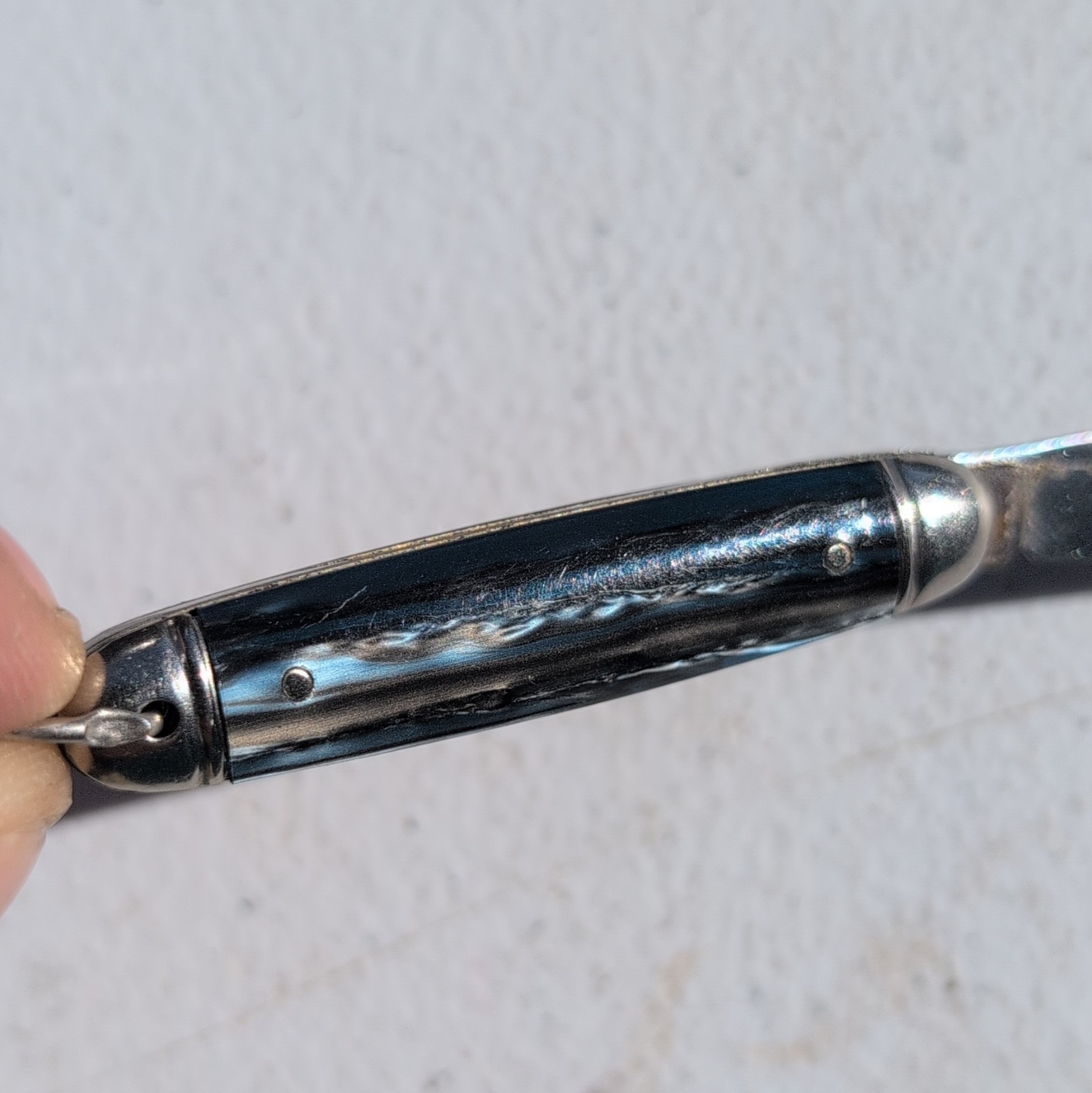 Model 407 Slipjoint Folding Pocketknife Sheepsfoot Plain Edge Black Handle