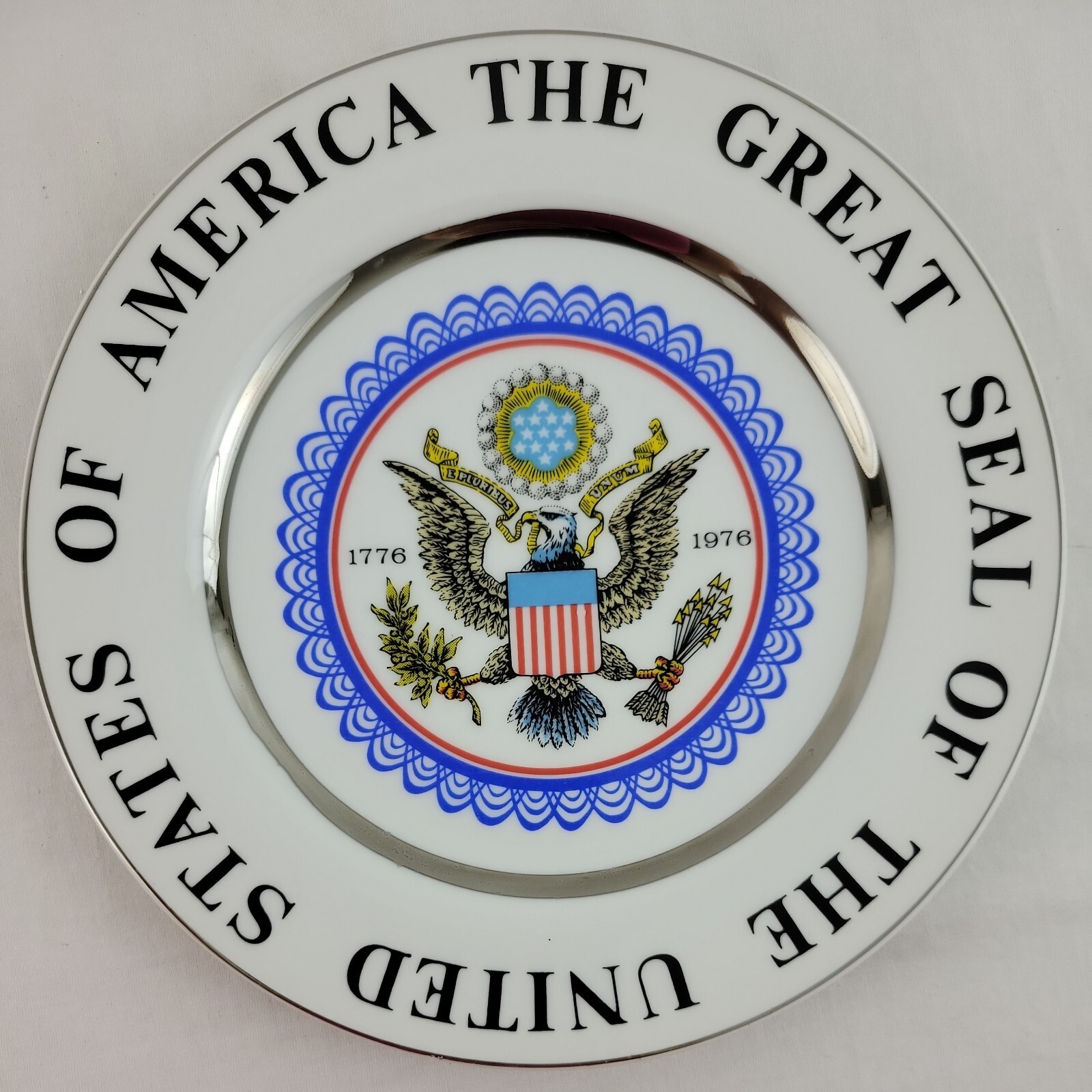 American Eagle Decorative Plate 250 Year Anniversary USA Patriotic Seal