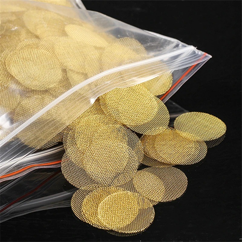 200Pcs Brass Pipe Screens 3/4″ Heavy Duty High-Quality Round Filter Mesh Gold US